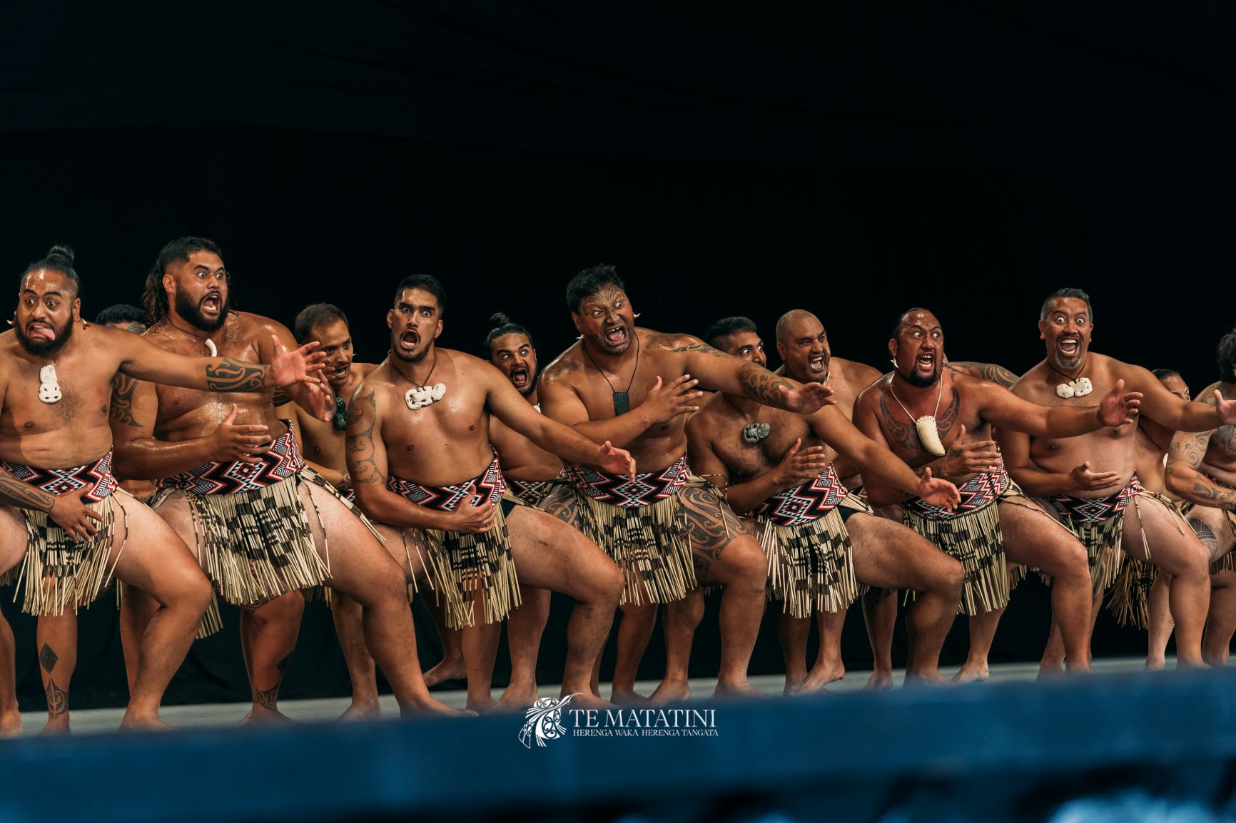 Te Kapa o Te Whanui a Apanui  are the 2023 national kapa haka champions. Photo / Te Matatini