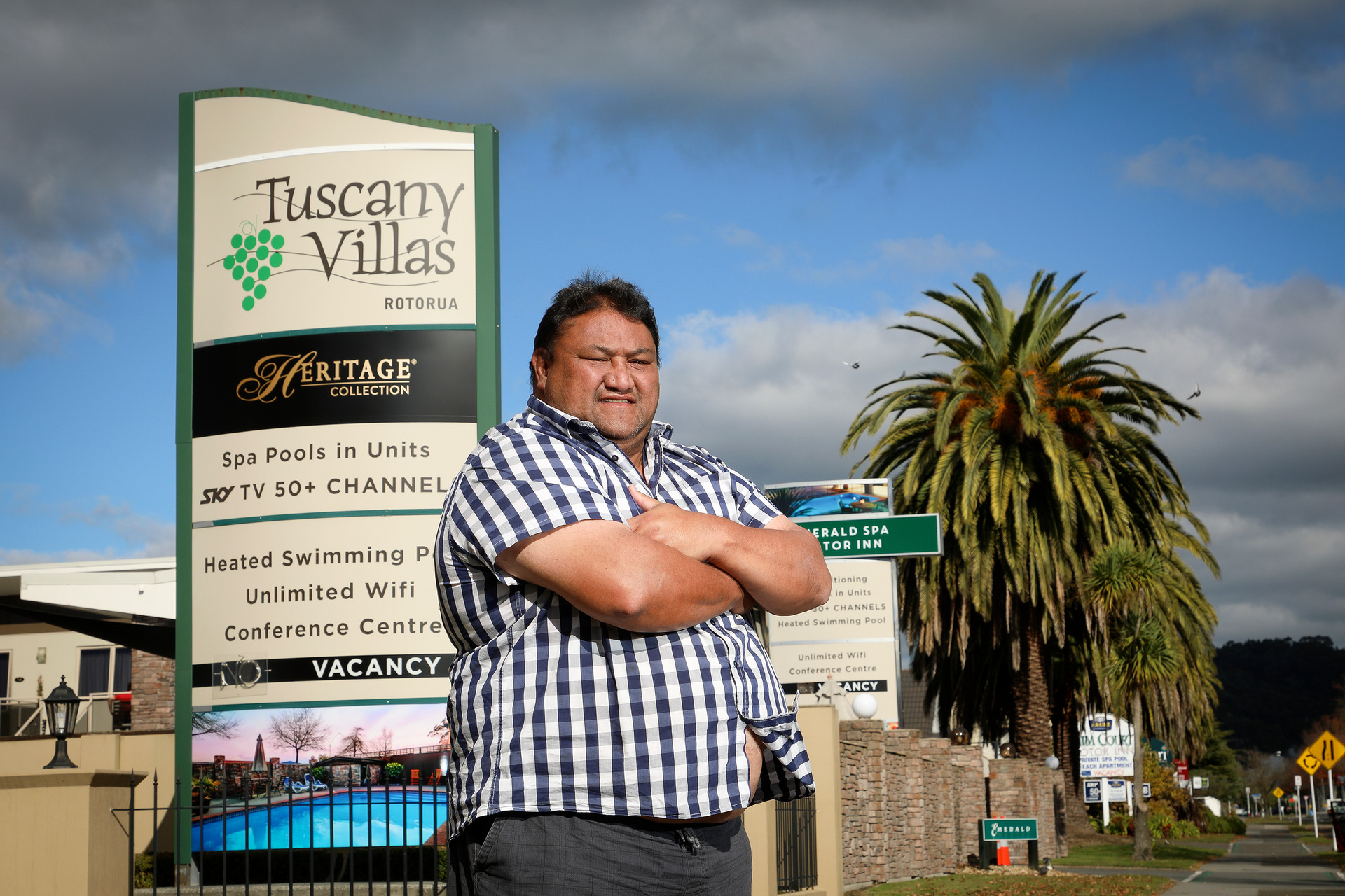 Tiny Deane said if he could keep the homeless at the two Fenton St motels for a longer period, he could rid the city of its homeless problems. Photo / Andrew Warner