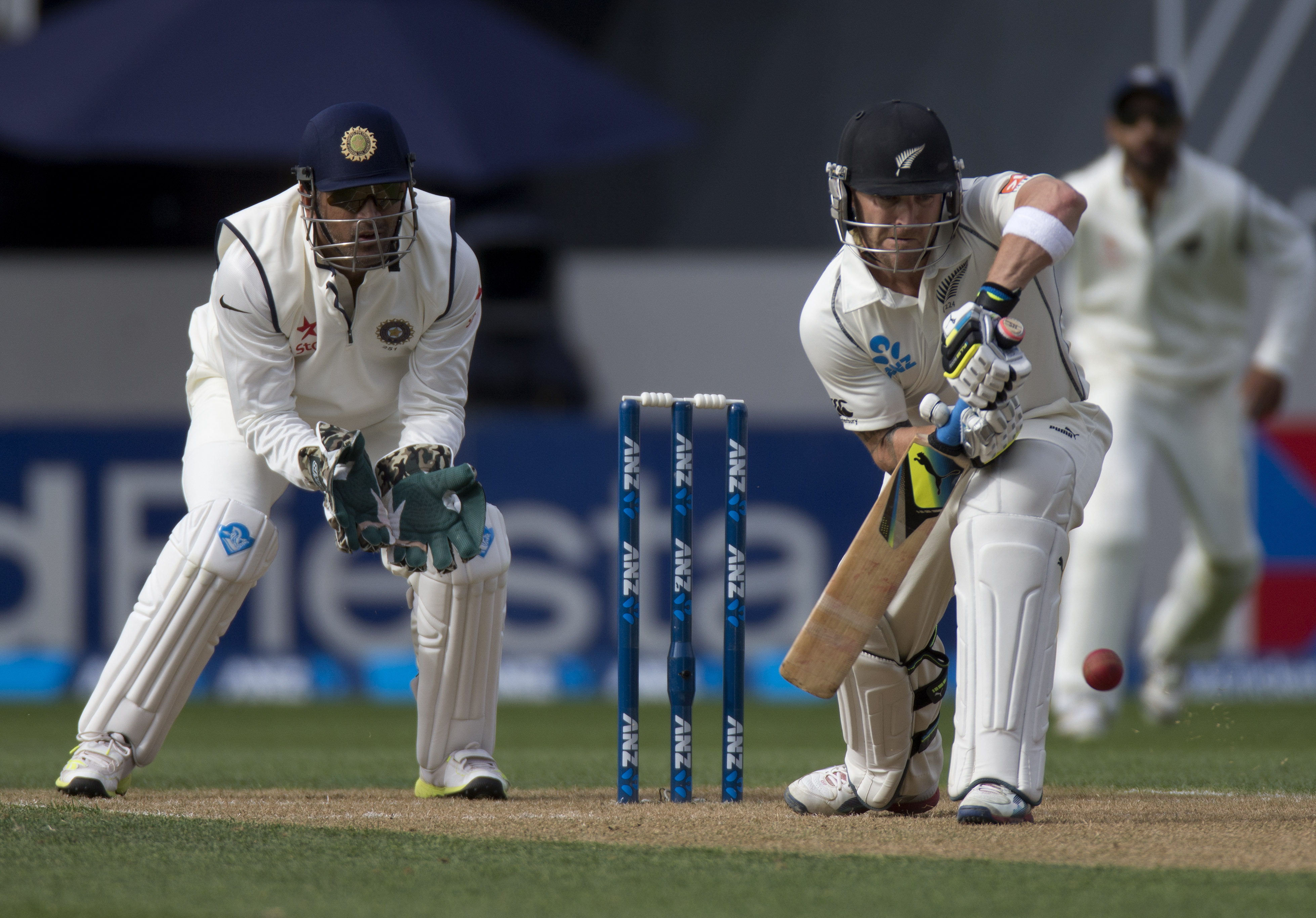Brendon McCullum, in action against India, on his way to New Zealand's first triple century. Photo / Mark Mitchell