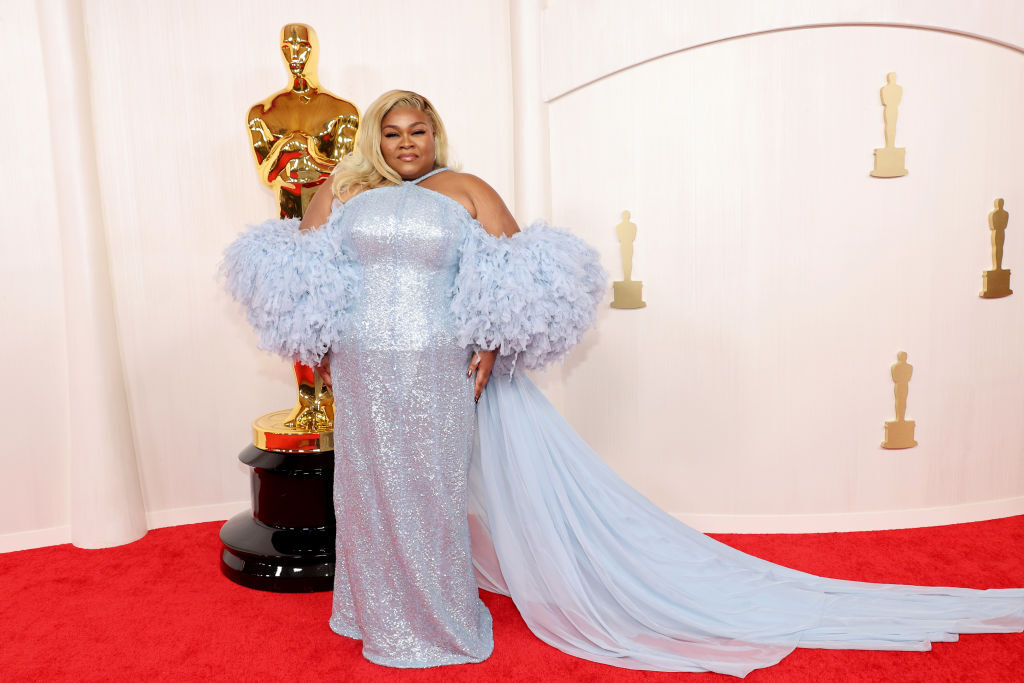 Da’Vine Joy Randolph with oversize sleeves. Photo / Getty Images