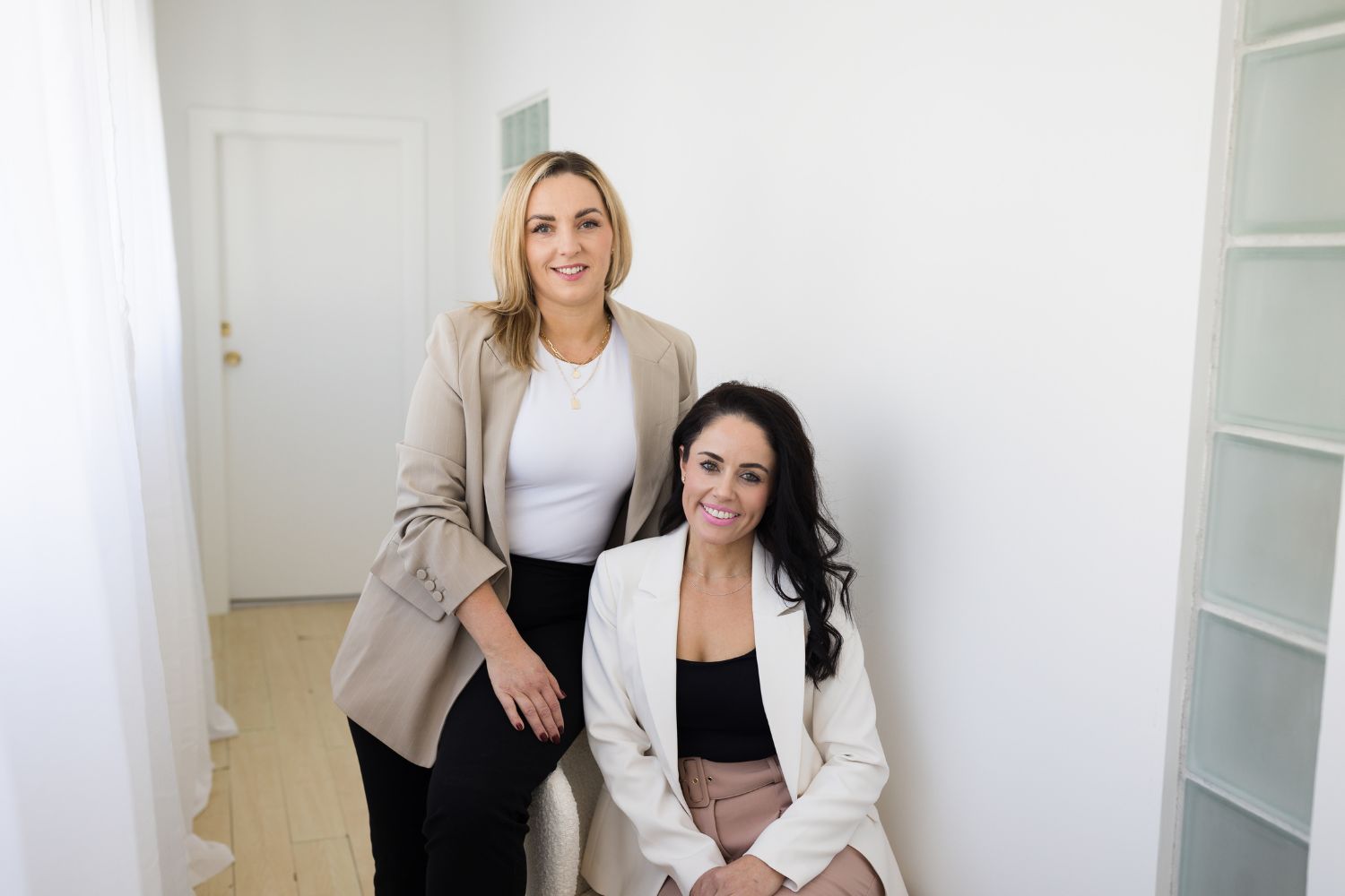 Co-founders Bex Hunt (left) and Emma Hughes of Saint Beauty.