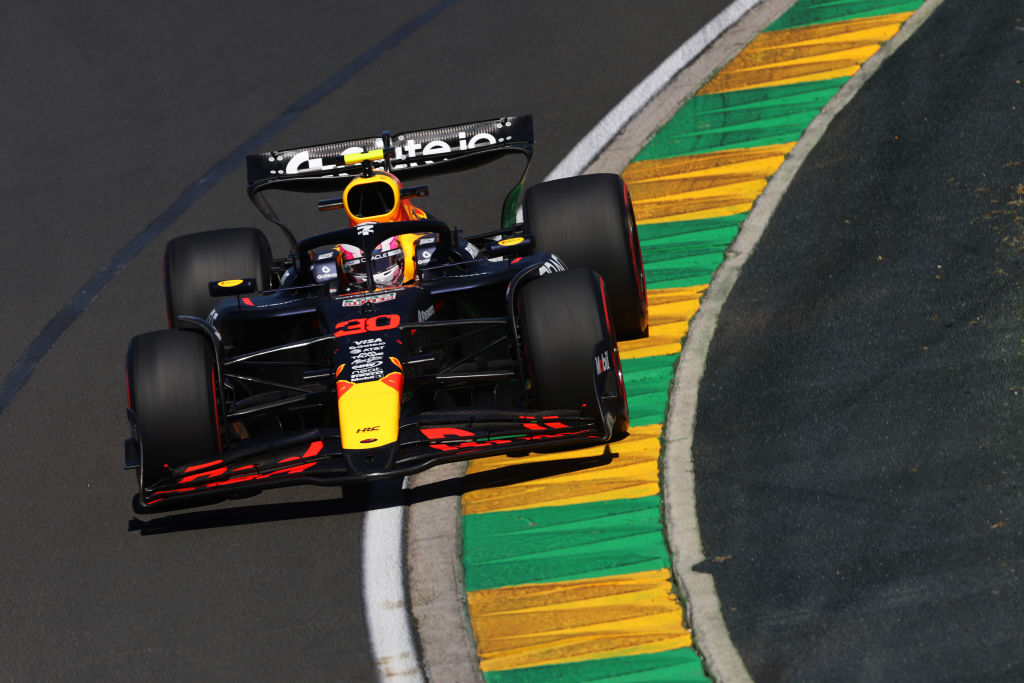 Liam Lawson was the slowest of Red Bull's four cars in the first practice session for the Melbourne Grand Prix. Photo / Getty Images