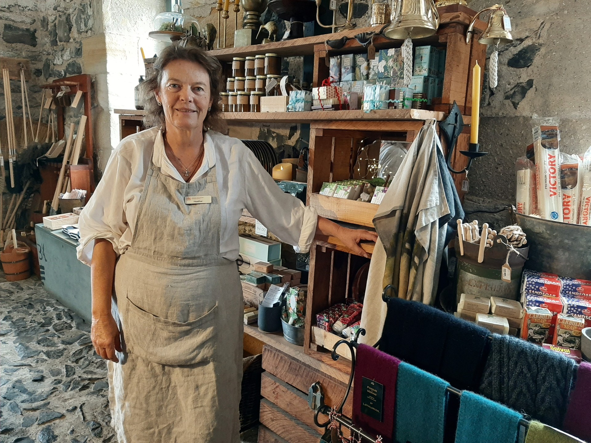 Stone Store visitor host Heather Boyed said the heritage building is a great place to buy authentic and quirky gifts. Photo / Jenny Ling