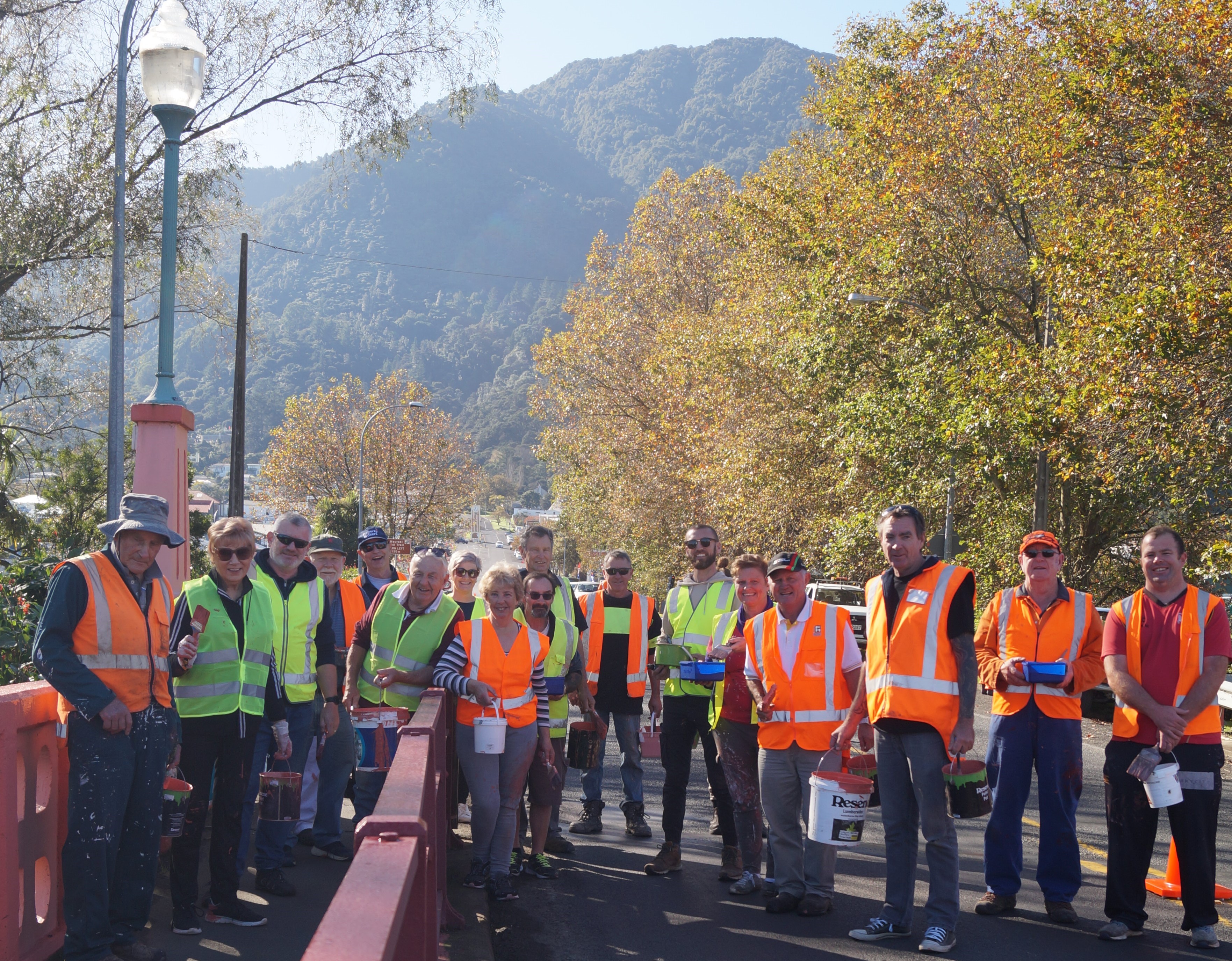 The Te Aroha community came together to give Coulter Bridge a revamp. Photo / Danielle Zollickhofer