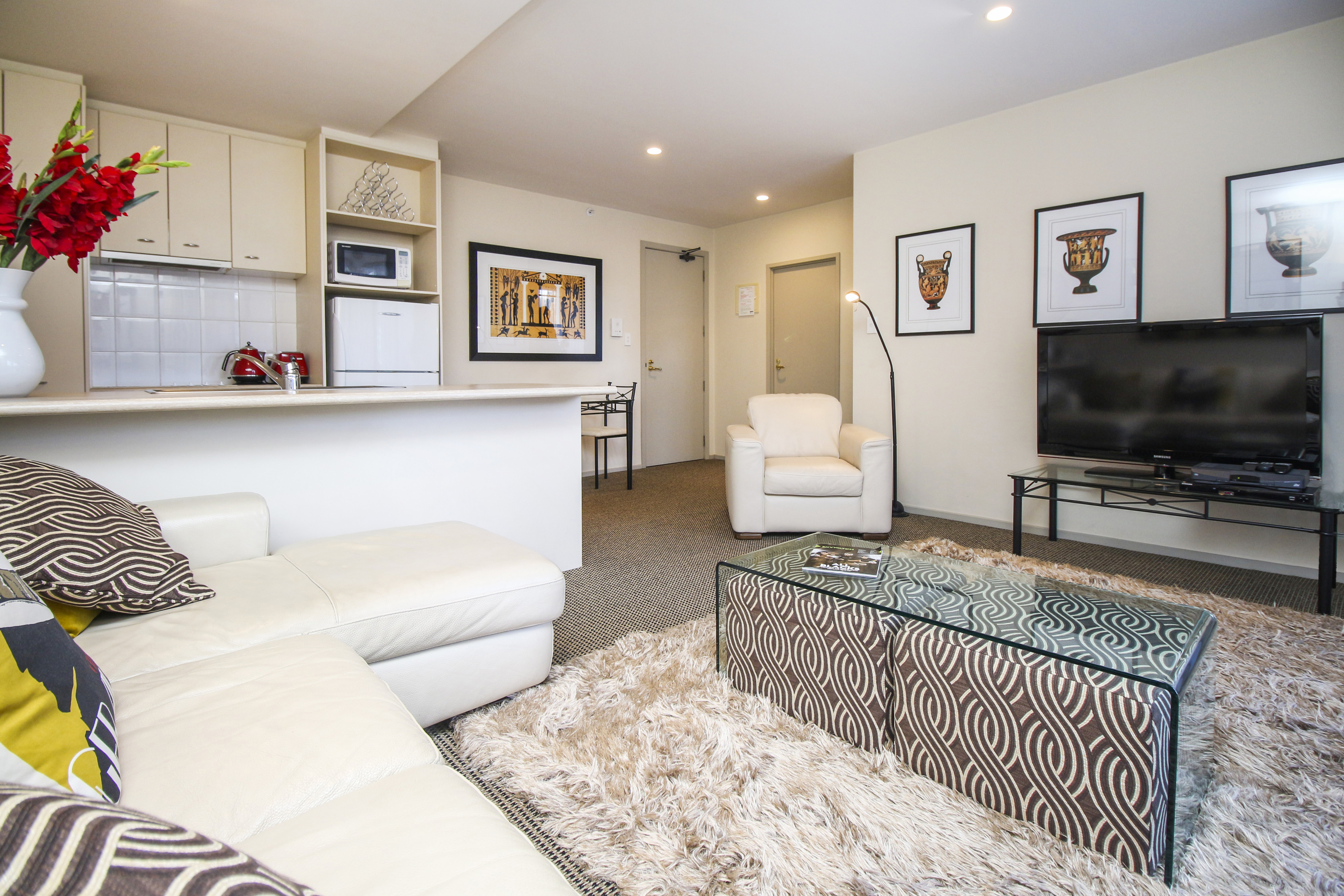 Inside a unit at The Connaught in central Auckland.