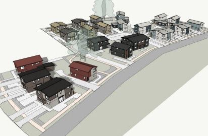 An artist's impression of the proposed development which is under review. Photo / Kainga Ora