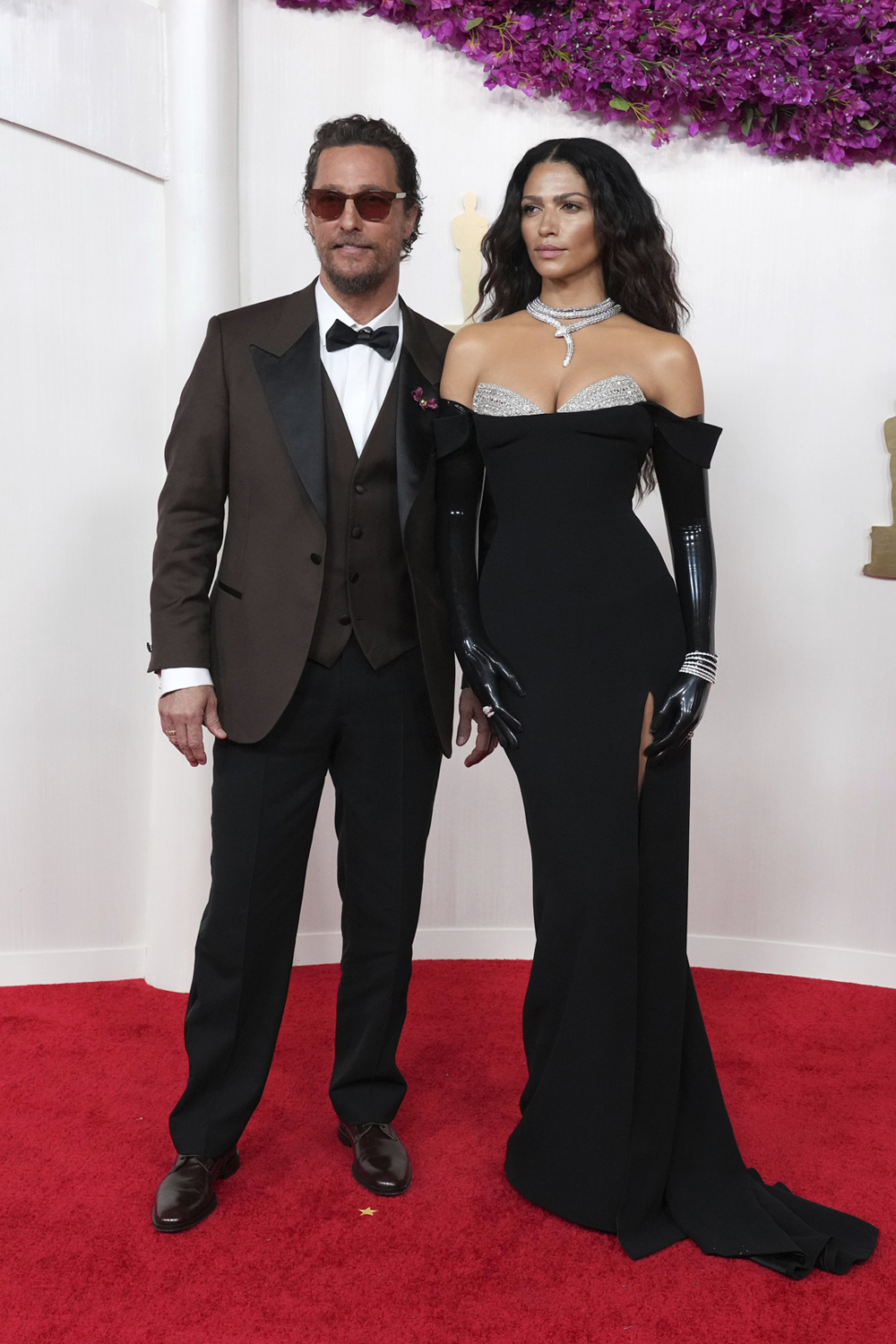 Matthew McConaughey and Camila Alves arrive at the Academy Awards in Los Angeles. Photo / AP