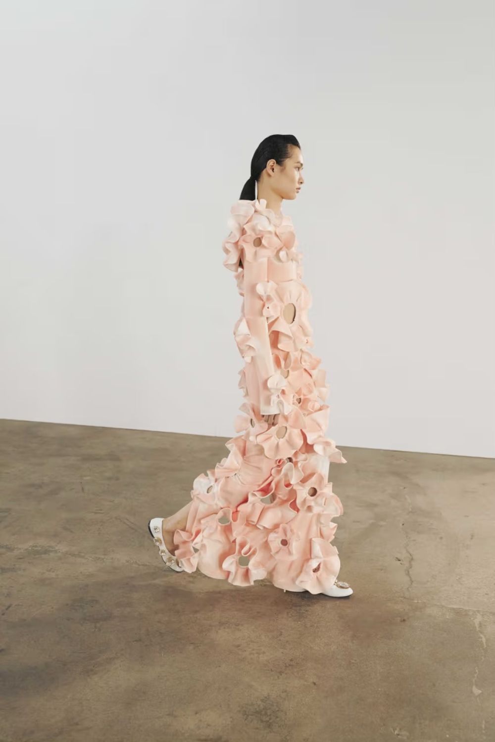 A sleek, low-slung ponytail was on the menu at Area. 