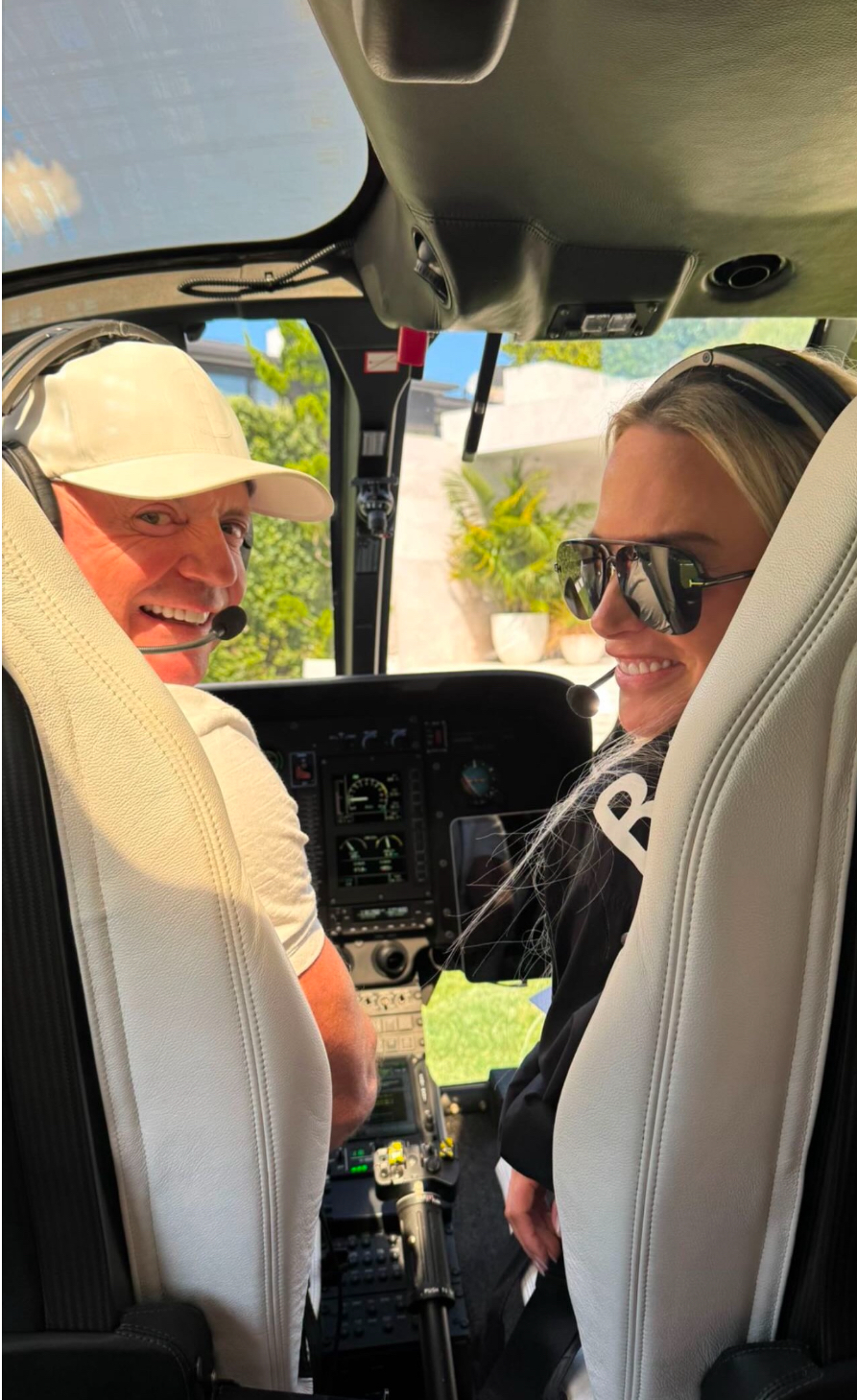 Simon and Paula Herbert watched Sail GP from a  helicopter as their yacht was still in the Mediterranean.
