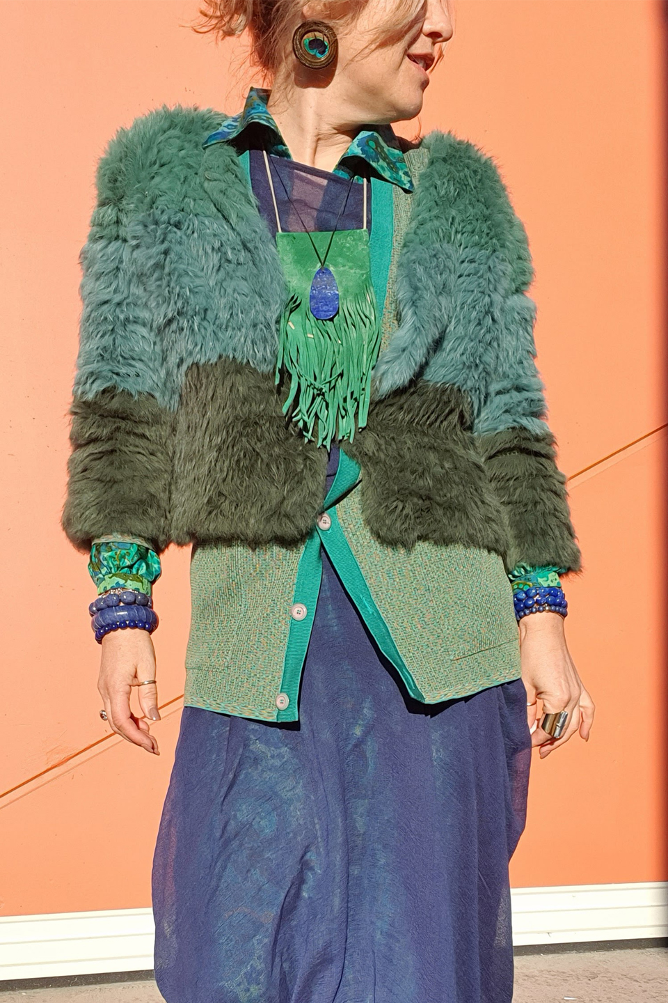 Layering texture, fabrics, eras, and adding personality to a look. Photo / Supplied