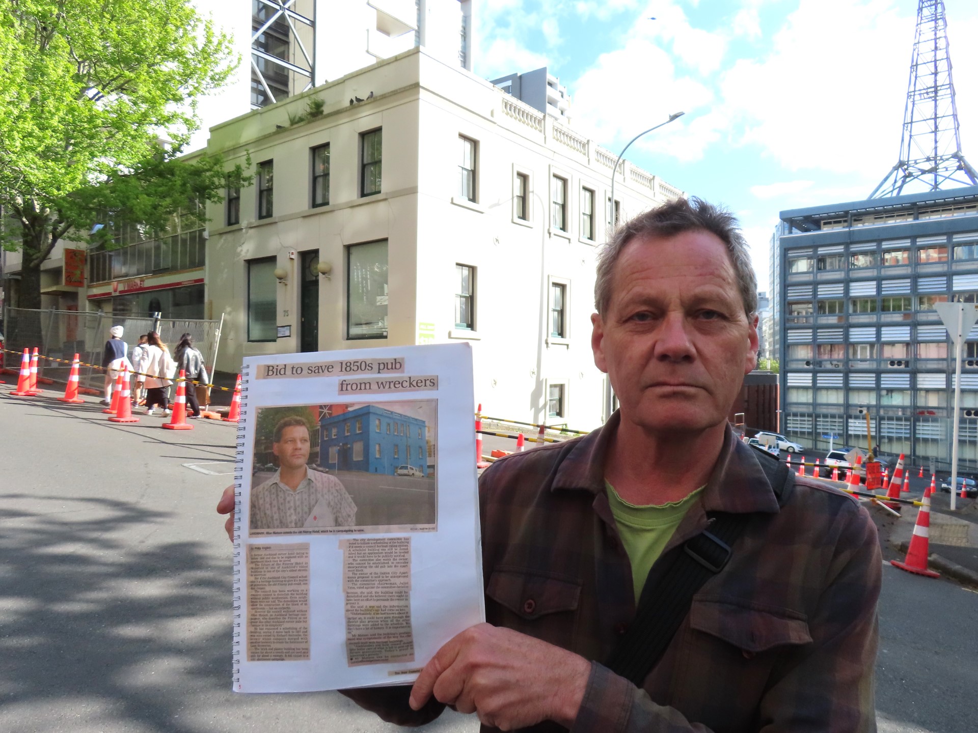 Heritage campaigner Allan Matson, who gained historic recognition of the Fitzroy Hotel, is now in a new fight to stop it being demolished.