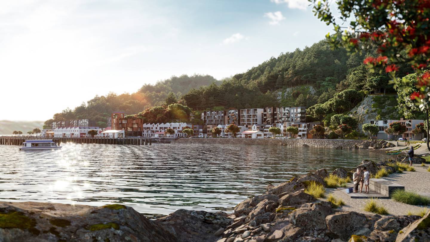 An artist's impression of the proposed development at Shelly Bay. Image / Supplied