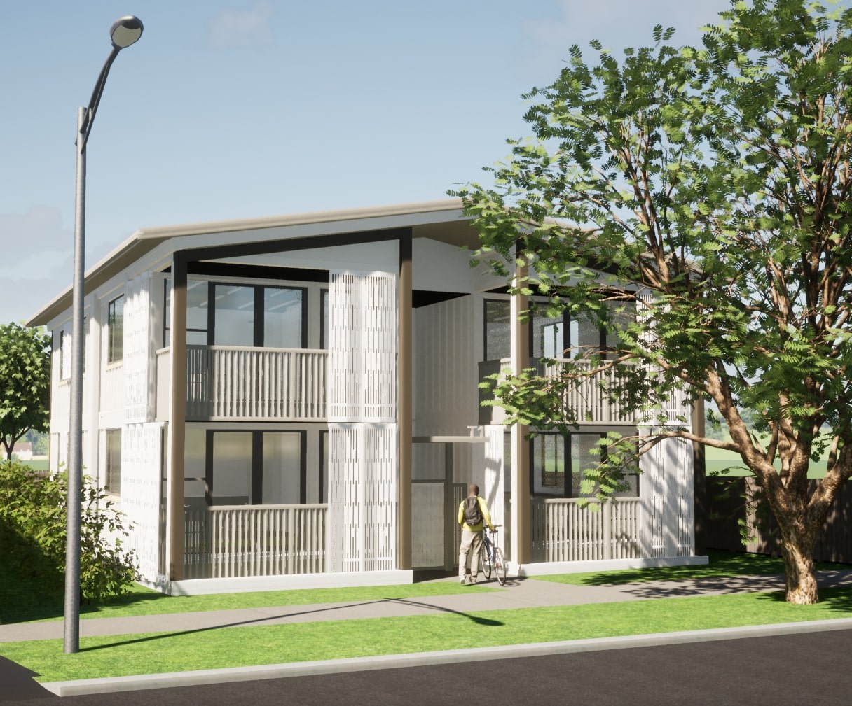 Three two-storey blocks with a total of 12 one-bedroom homes will be put on the Ranolf St and Malfroy Rd site by the end of the year.