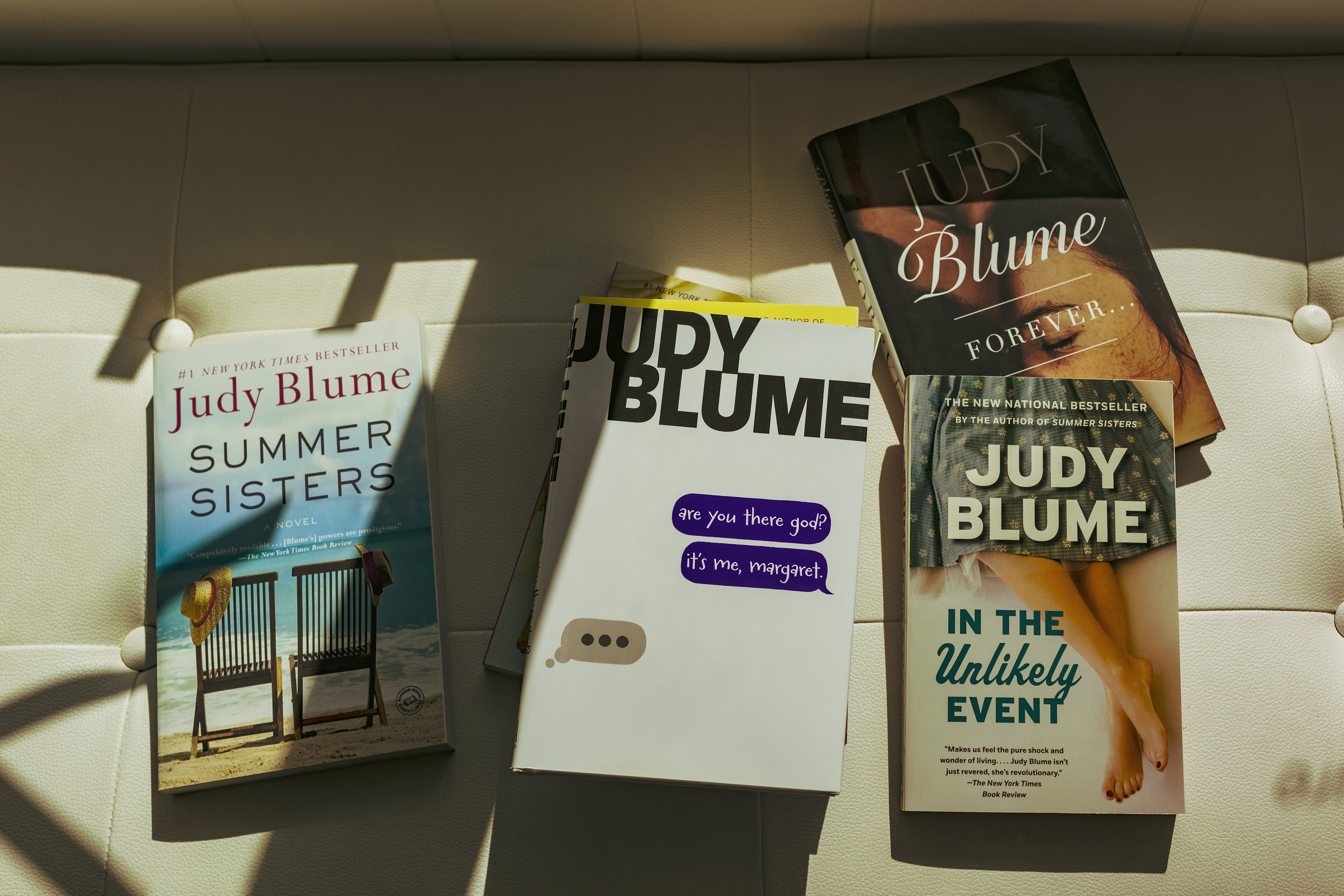 Books written by Judy Blume, at her bookstore in Key West, Florida. Photo / Saul Martinez, The New York Times