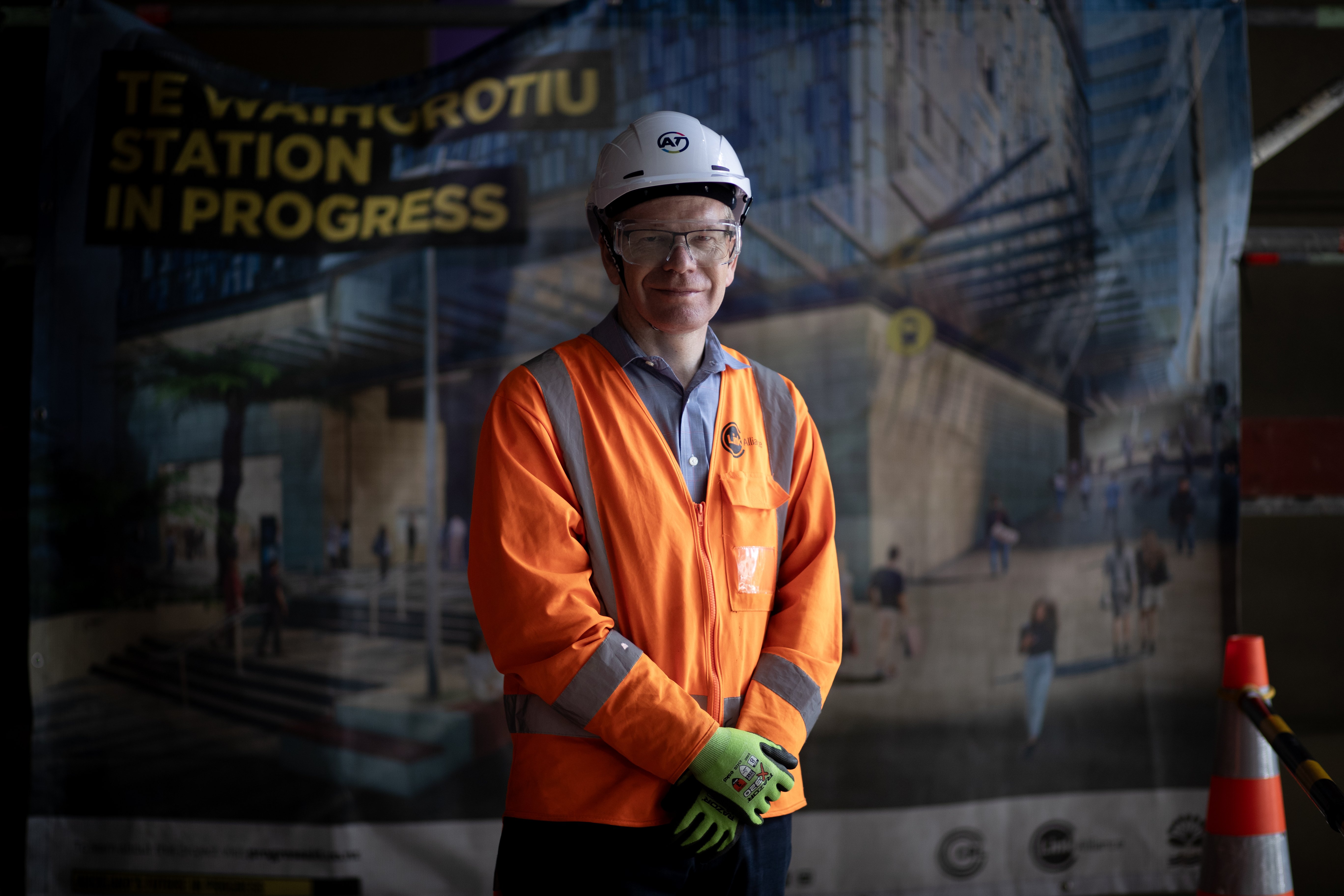 Auckland Transport executive Mark Lambert at Te Waihorotiu station which is part of the Auckland City Rail project. Photo / Dean Purcell