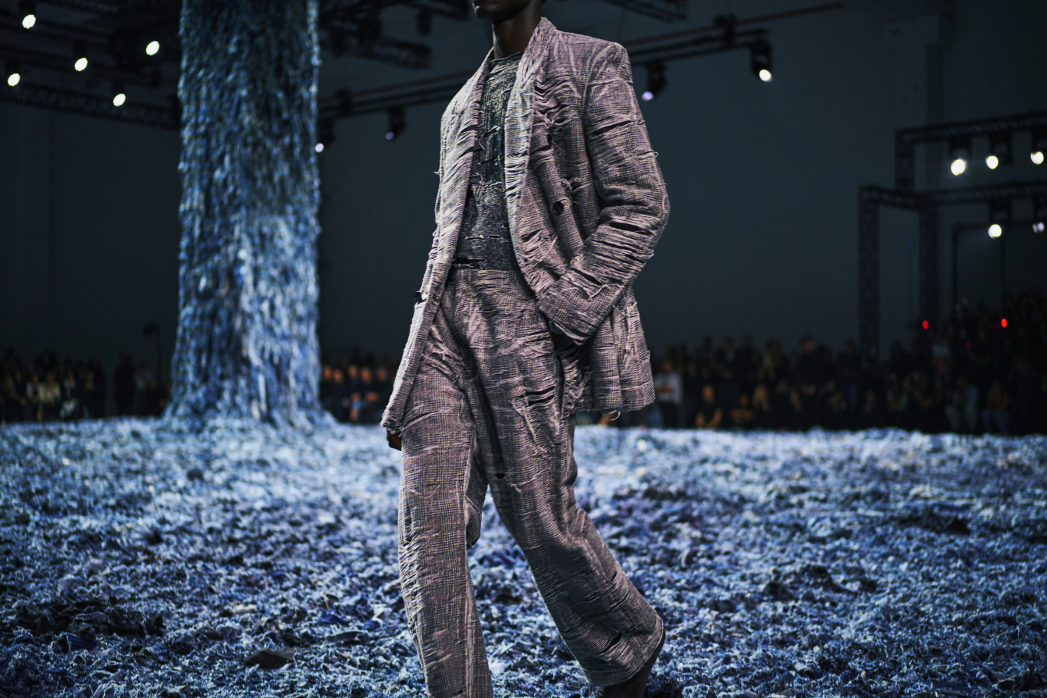 A model presents a look at the Diesel show. Photo / Simbarashe Cha for The New York Times