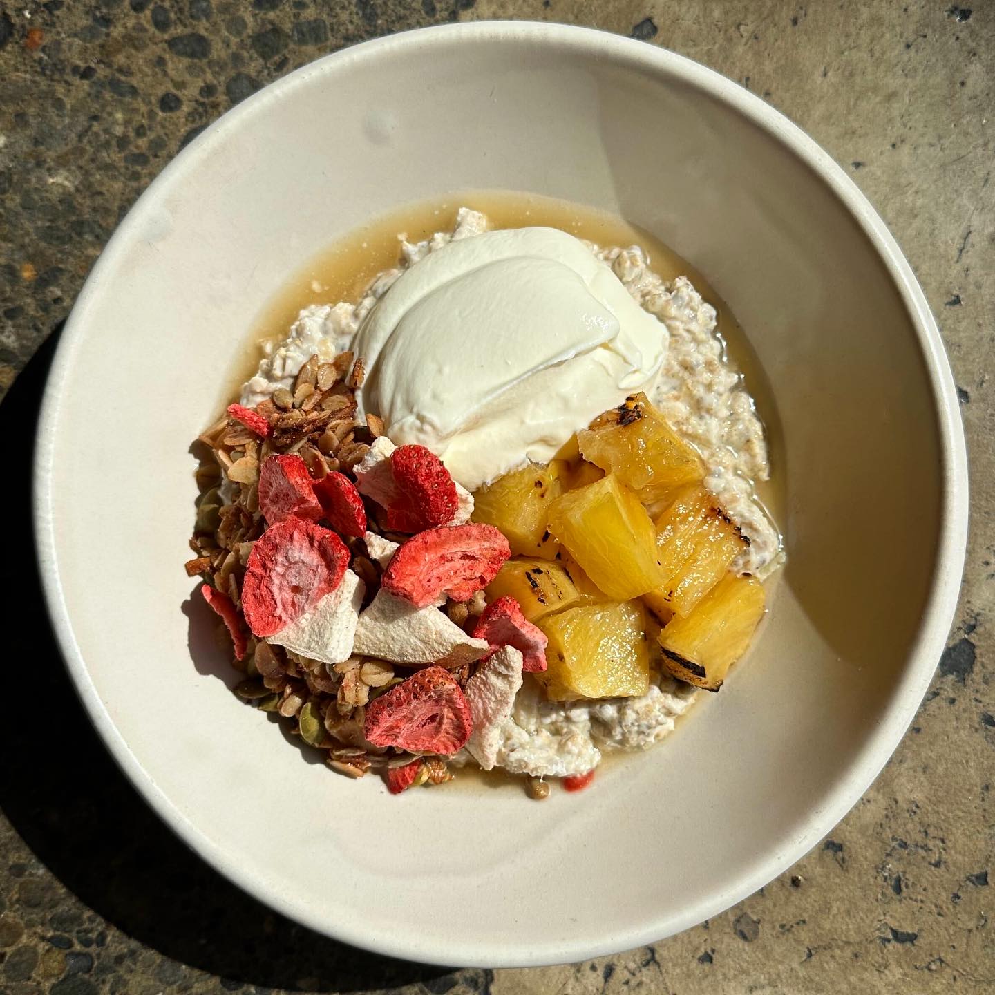 The oat and chia seed bircher at Floriditas. Photo / @floriditas