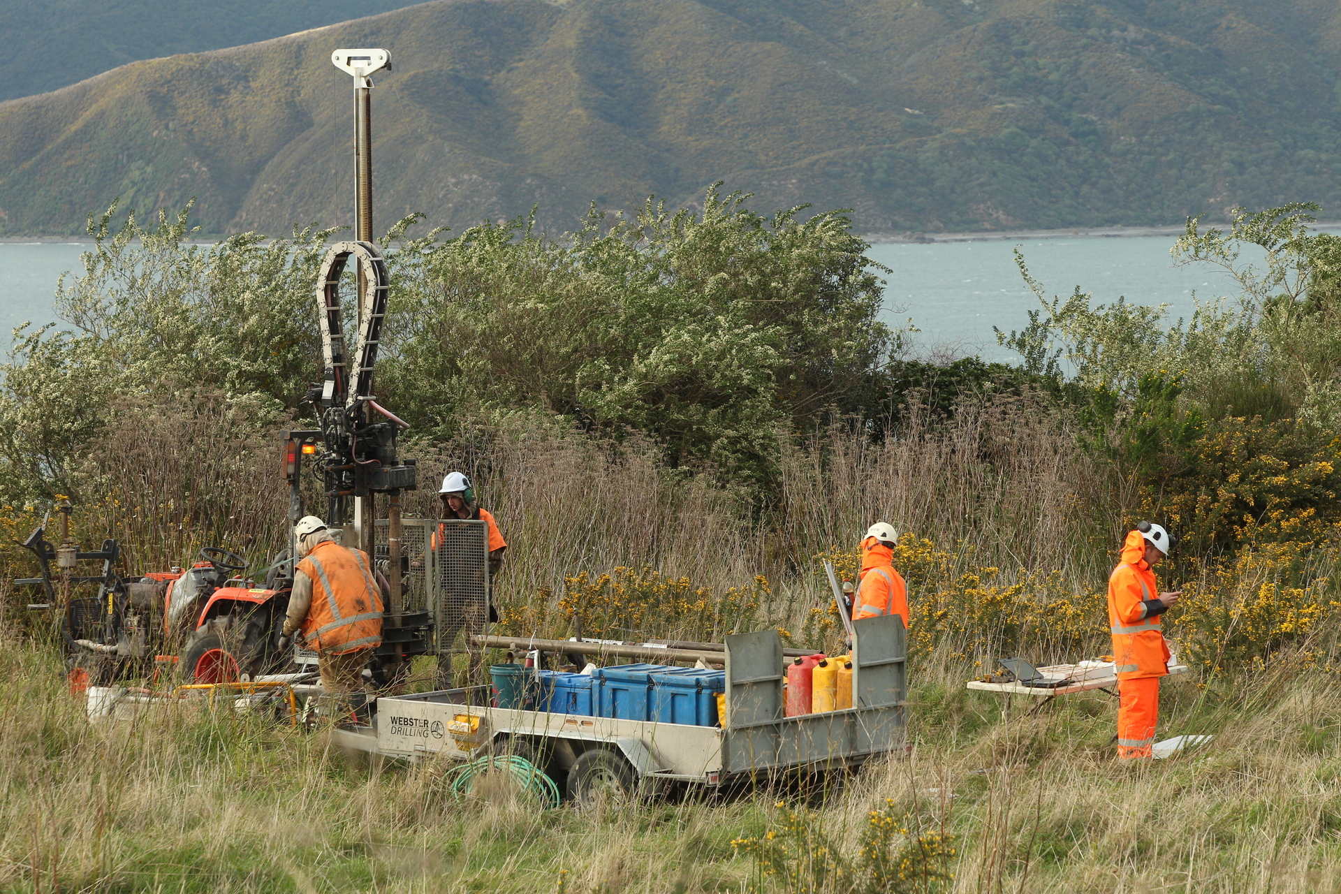 Geotechnical work is underway at Mt Crawford in Wellington. Photo / Jack Crossland