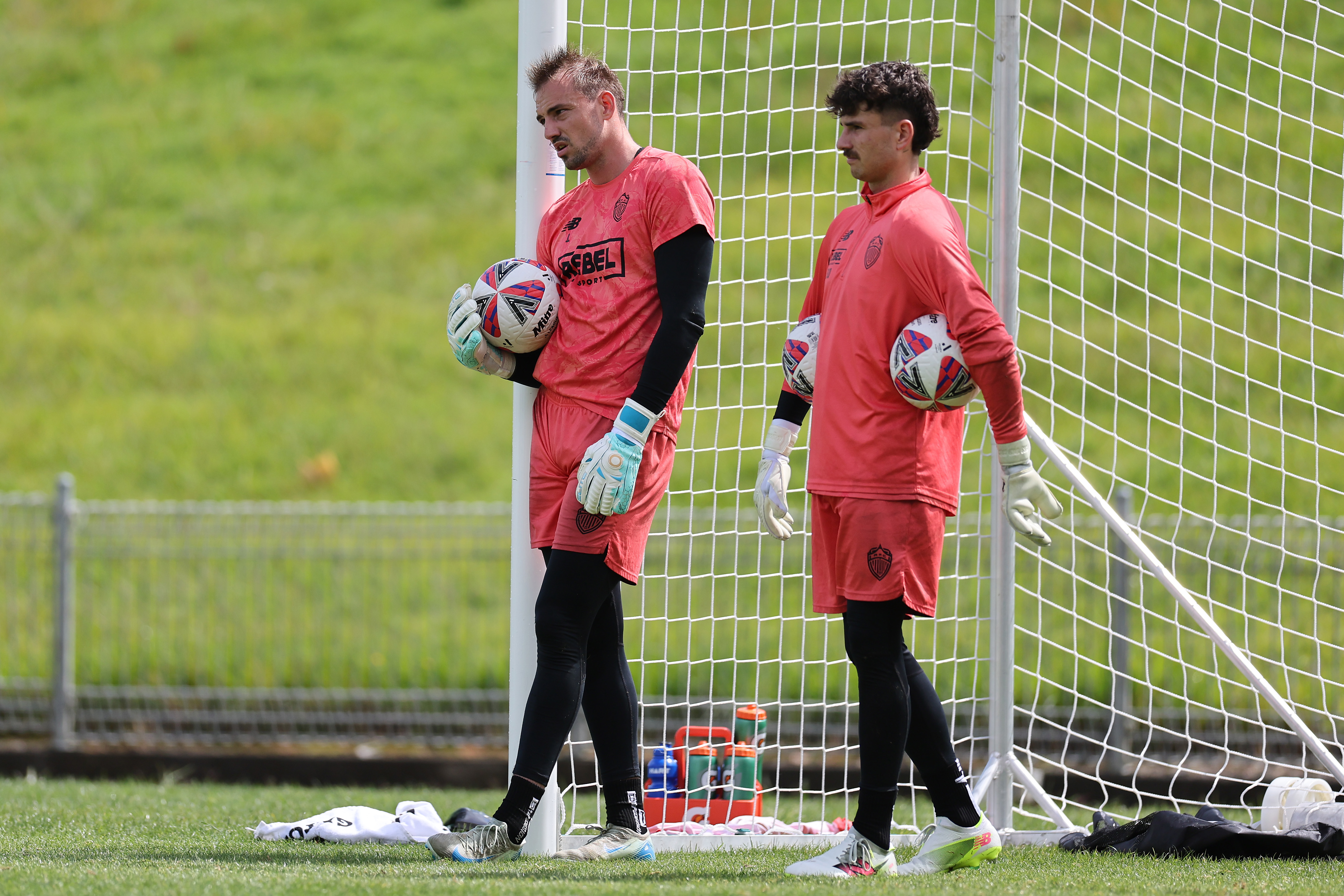 Auckland FC's reserve goalkeepers Michael Woud (left) and Joseph Knowles. Photo / Getty Images
