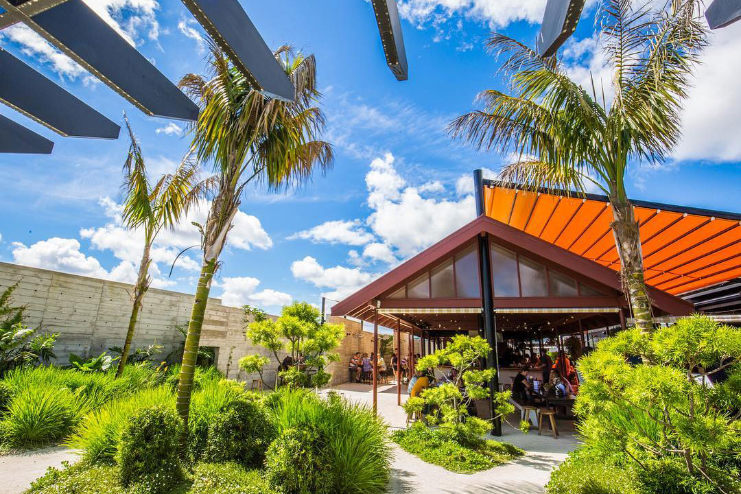 Hallertau's Riverhead beer garden is perfect for a sunny day.