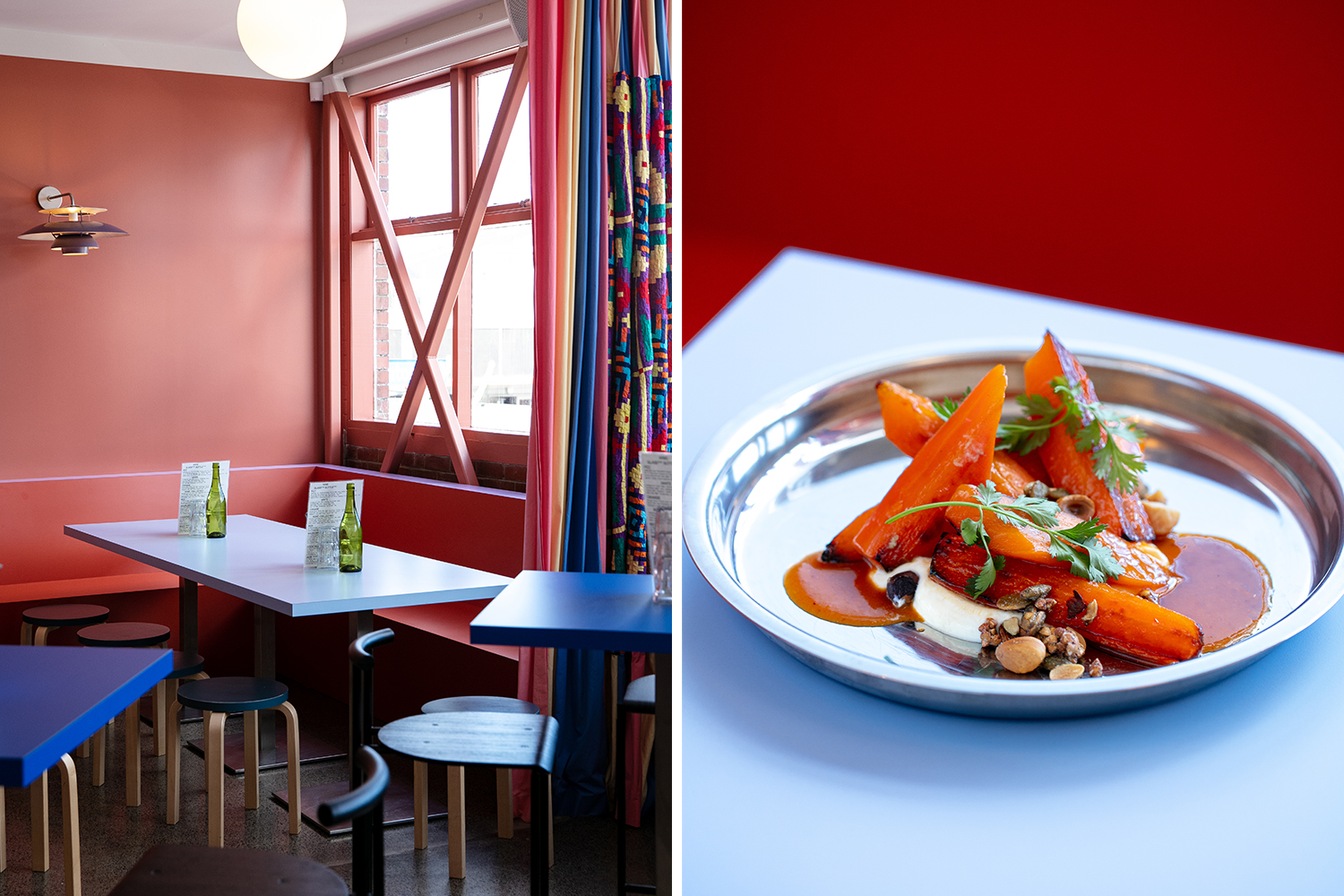 The K Rd venture's vibrant interiors are designed by Katie Lockhart / A carrot side. Photos / Babiche Martens