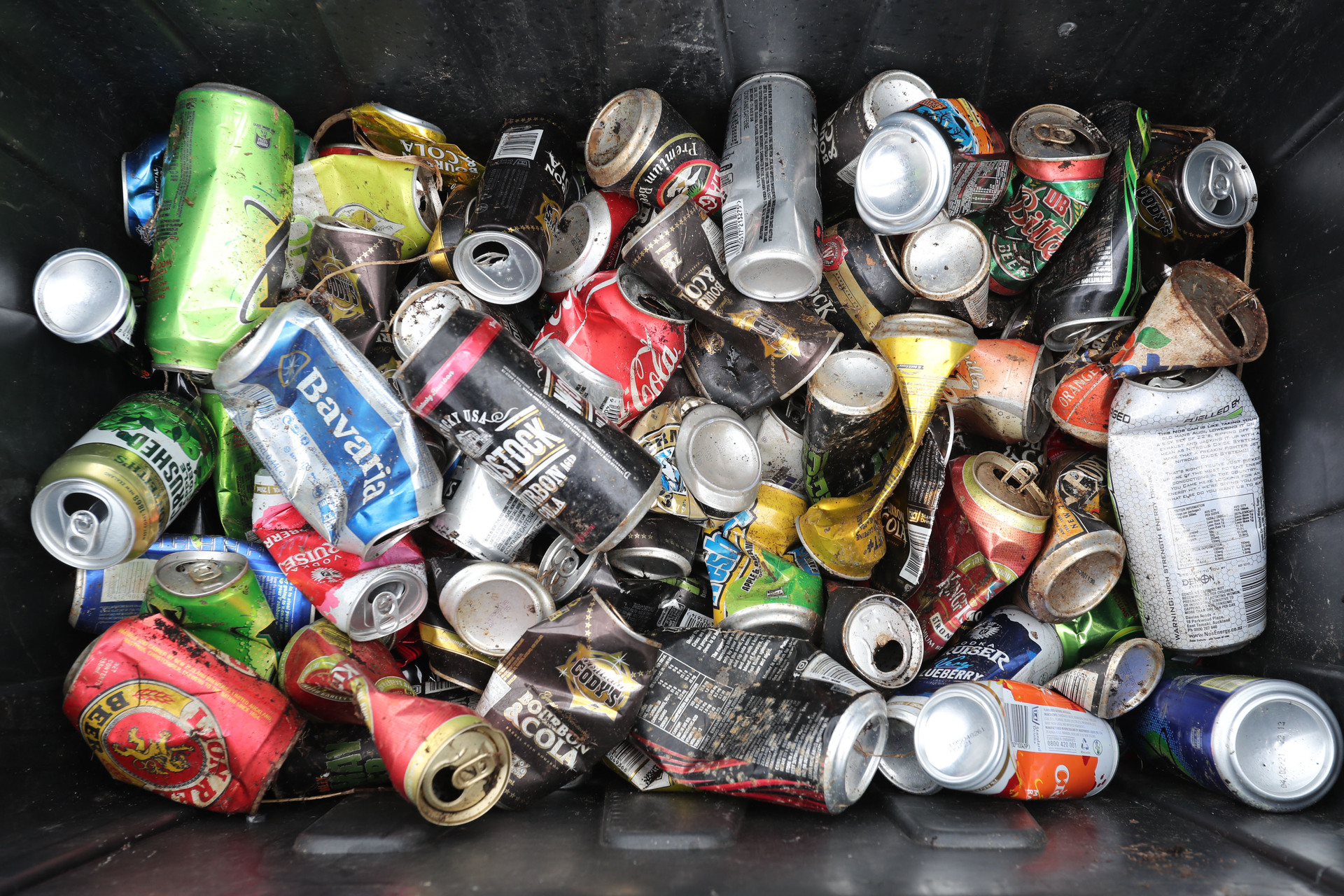Recyclable products are always found among the trash located by the Love Whangārei Monthly Clean Up crew. Photo / John Stone