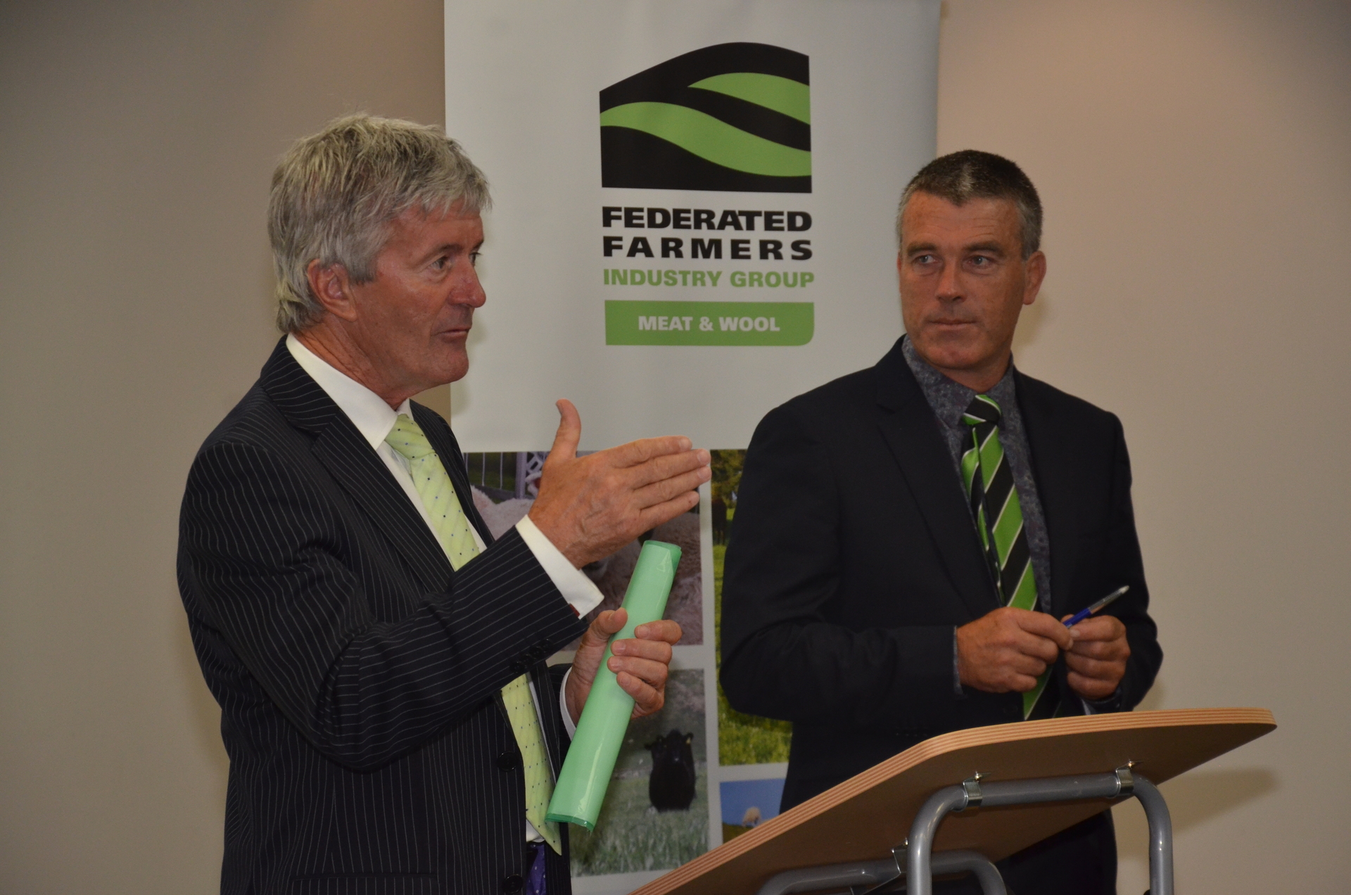 Miles Anderson with Agriculture Minister Damien O'Connor. Photo / Supplied
