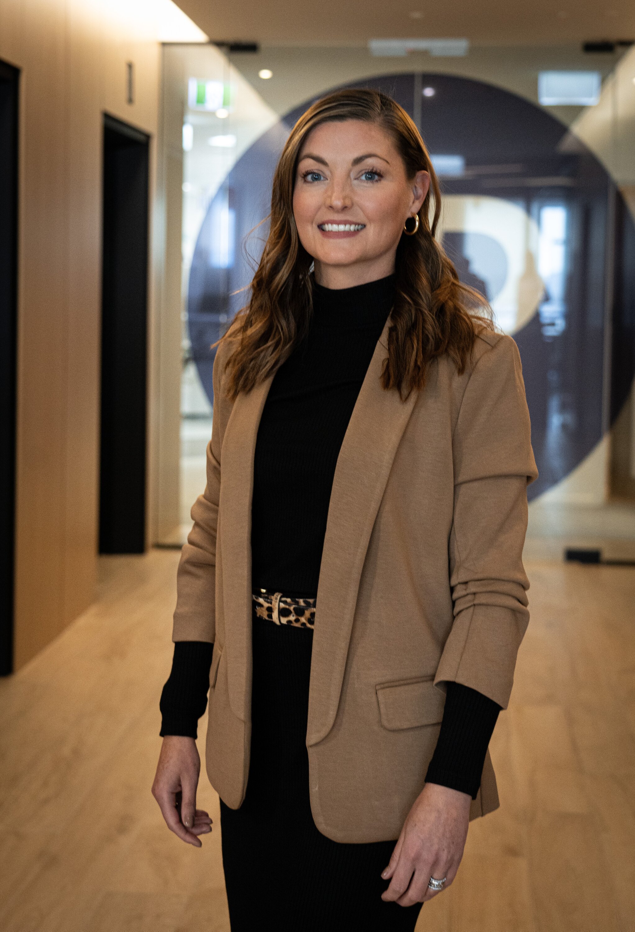 Pushpay CEO Molly Matthews in the company's new office in the Vero centre. Photo / Alyse Wright