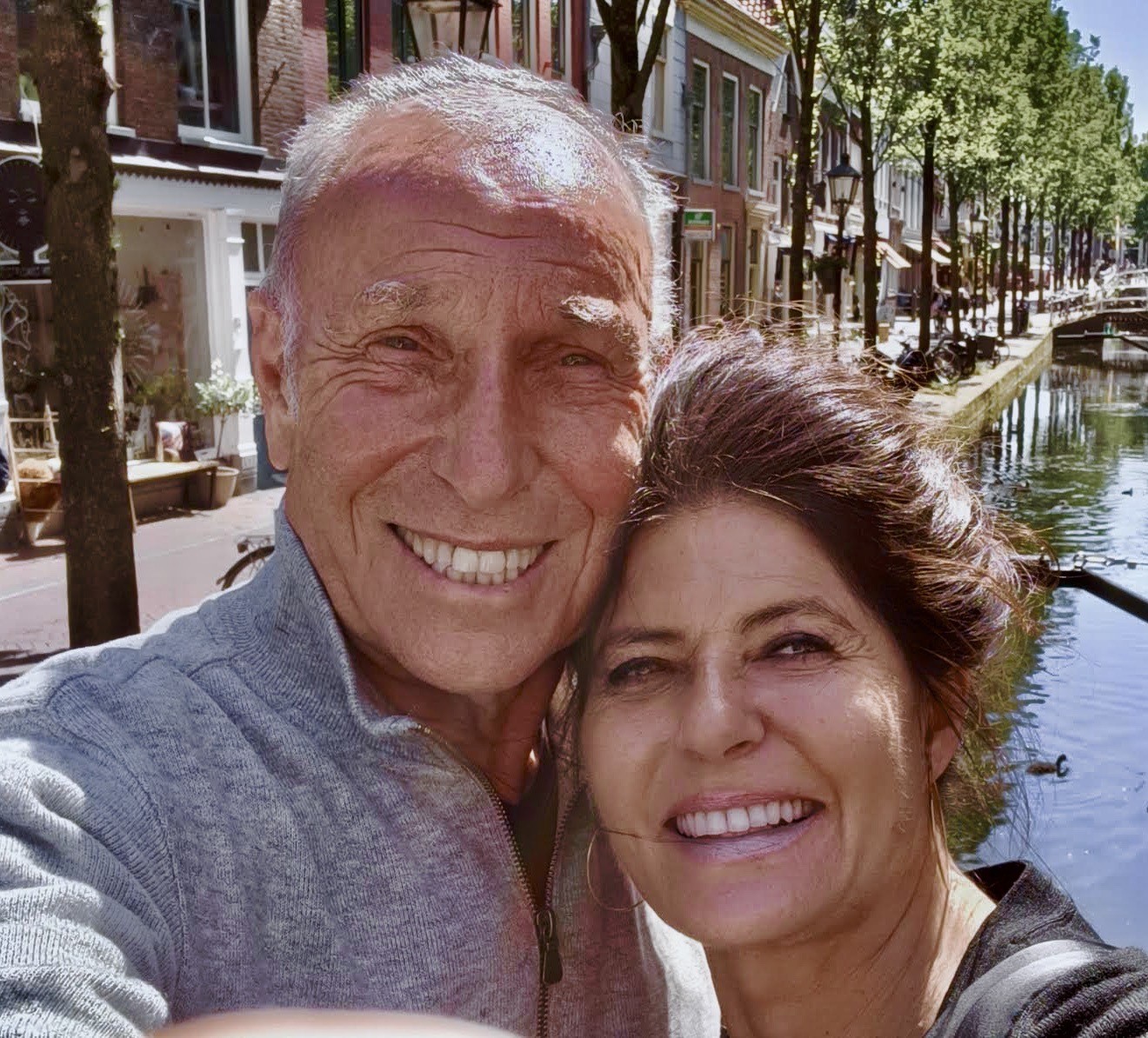 Sir Grahame Sydney with wife Fi in Amsterdam this year.