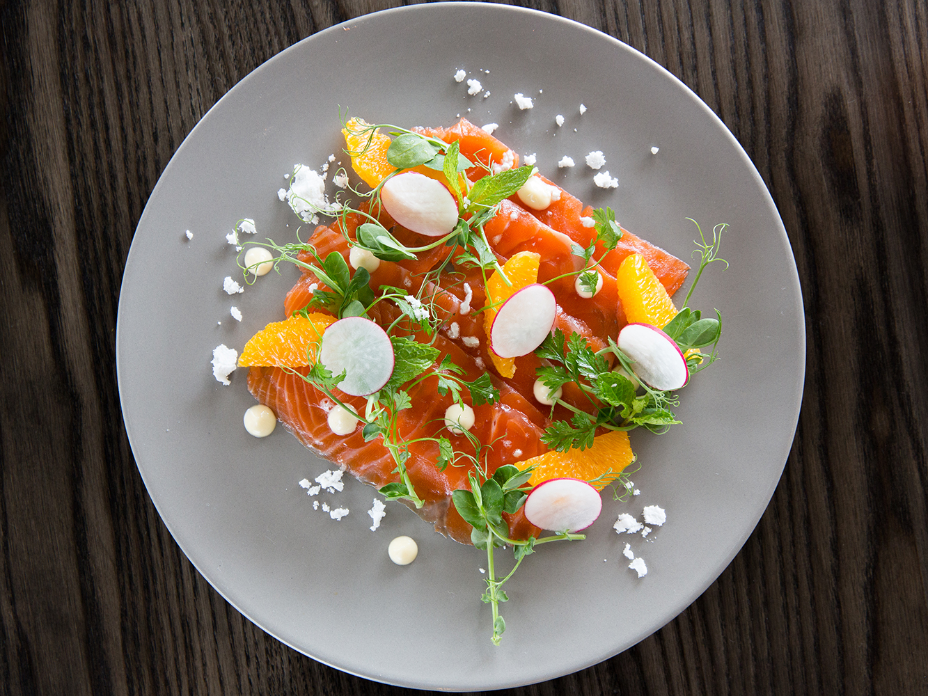 The cured salmon on the menu at Clarence Rd Eatery. Picture / Babiche Martens