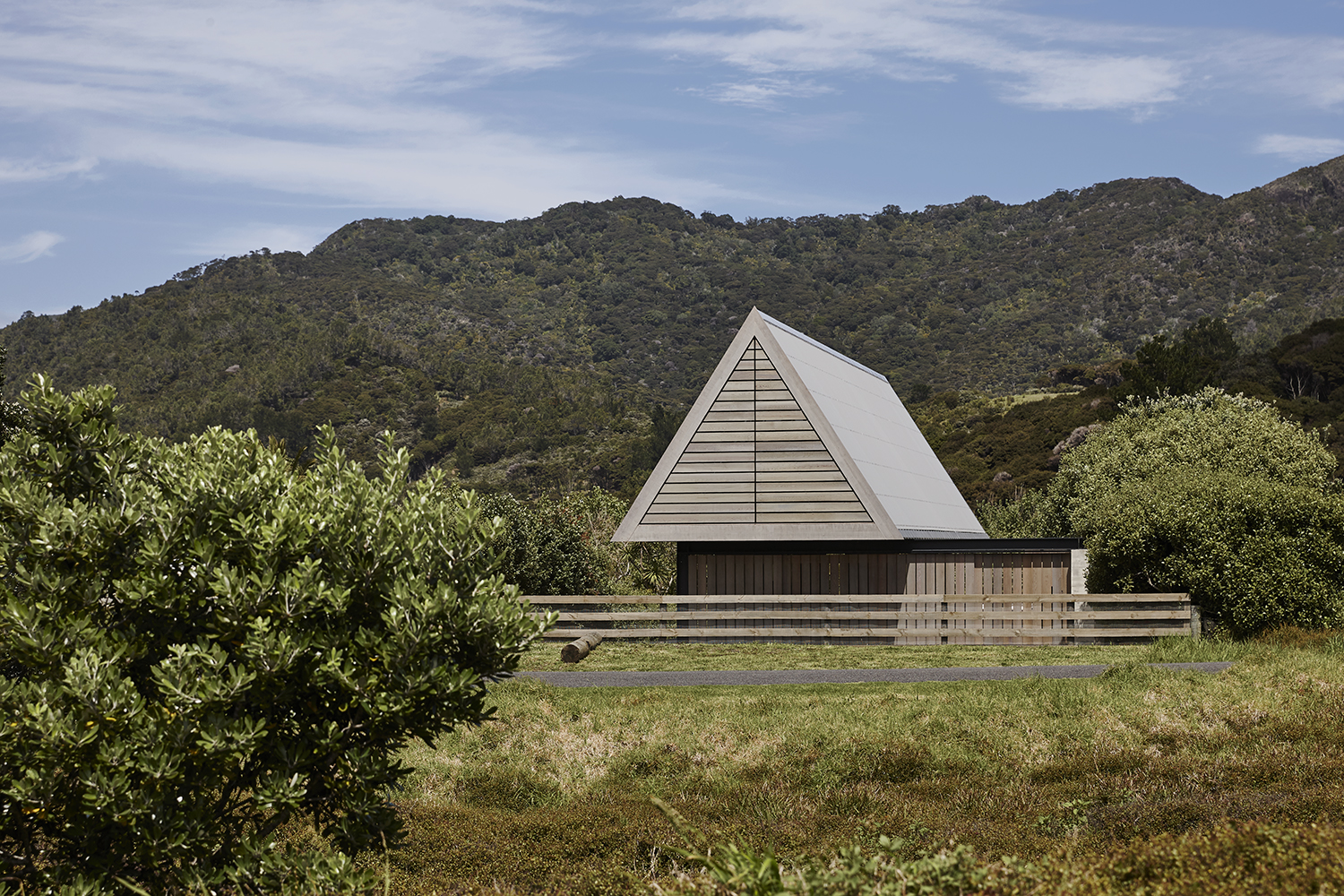This Aotea Great Barrier Island bach is named the Fale Marker house. Photo / Jackie Meiring