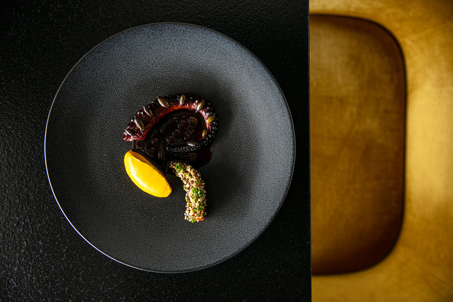 The octopus starter on the menu at Lillius. Photo / Babiche Martens