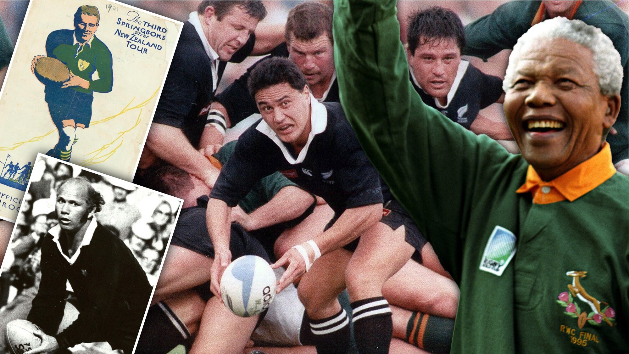 A montage of key moments from All Blacks v Springboks test matches. Photos / NZ Herald, Photosport