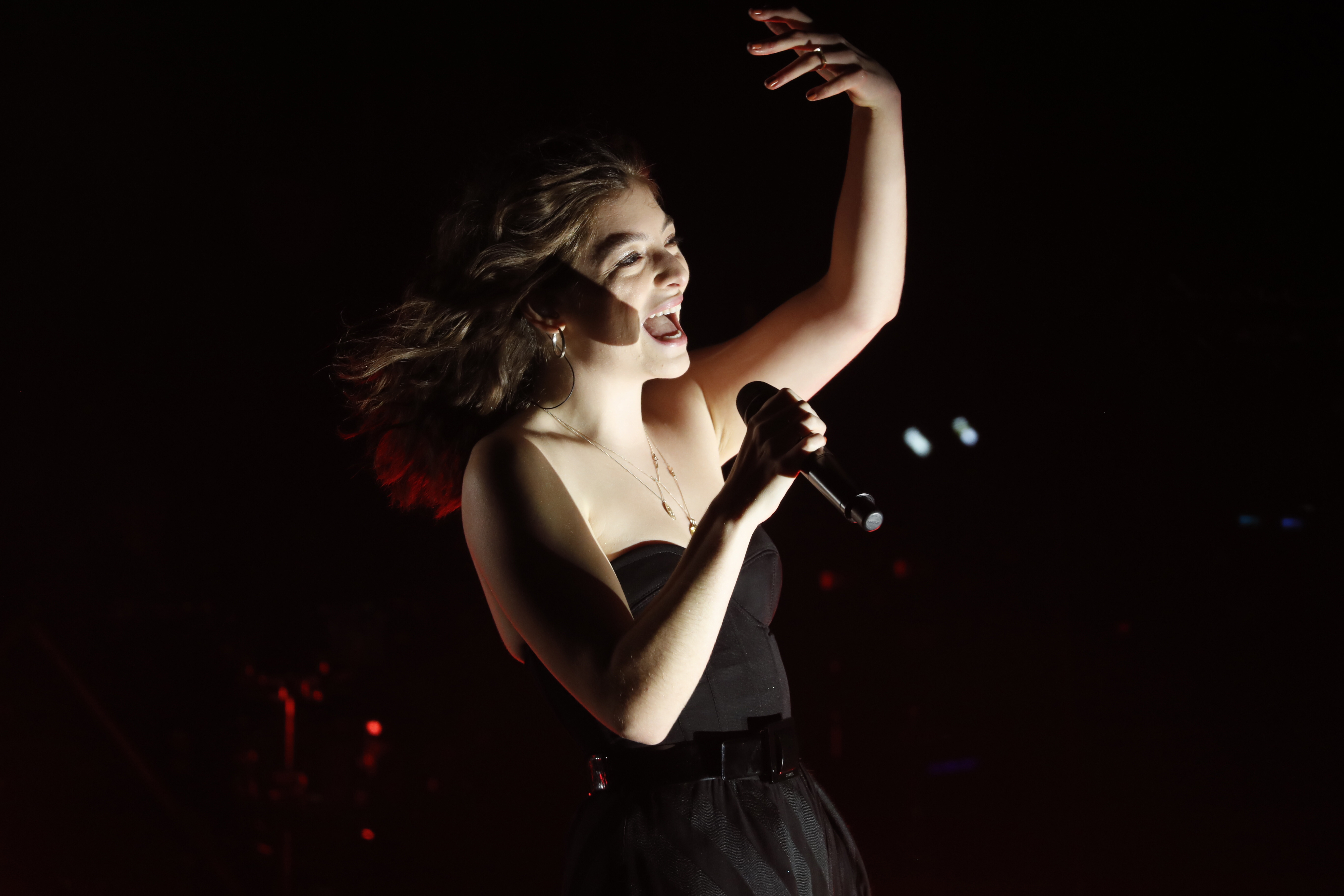 Lorde performing at the Powerstation in Eden Terrace, Auckland. Photo / Dean Purcell 