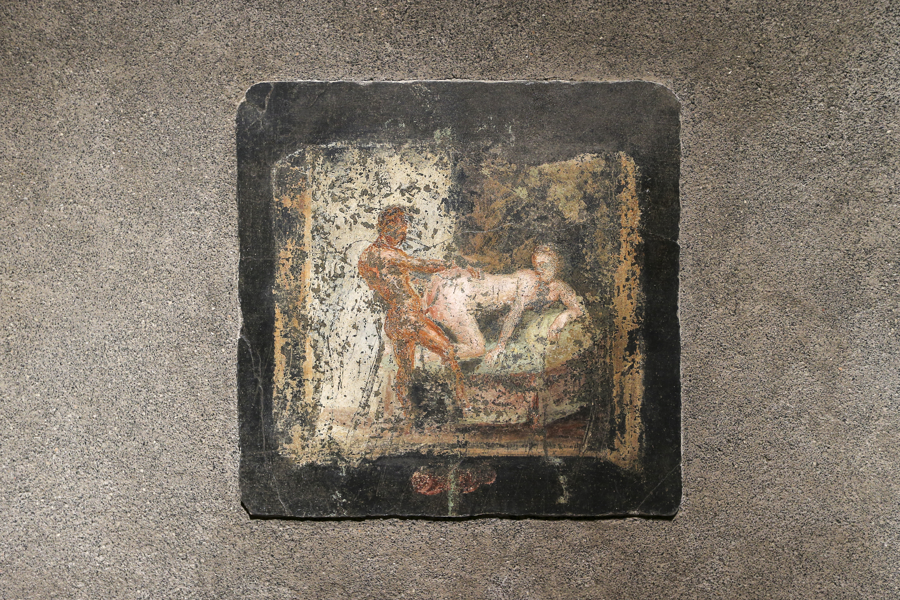 A finely preserved fresco pictured in the archaeological site in Pompeii. Photo / Getty Images