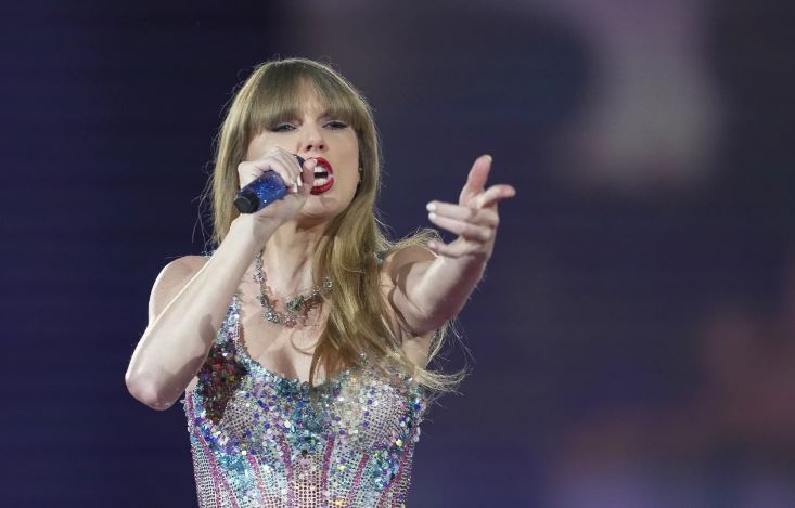 Taylor Swift performs as part of the Eras Tour at the Tokyo Dome. Photo / AP