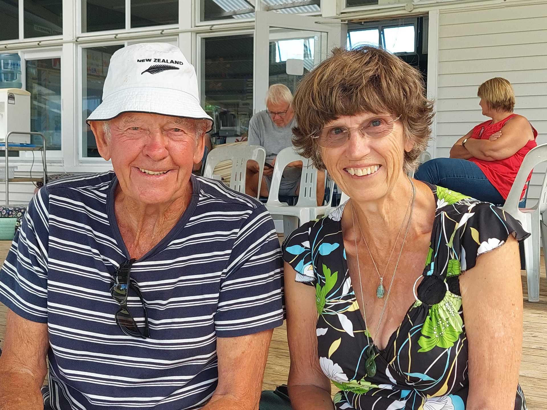 Murray and Liz Henderson are among the Kaimaumau residents evacuated to Waiharara School today. Photo / Myjanne Jensen
