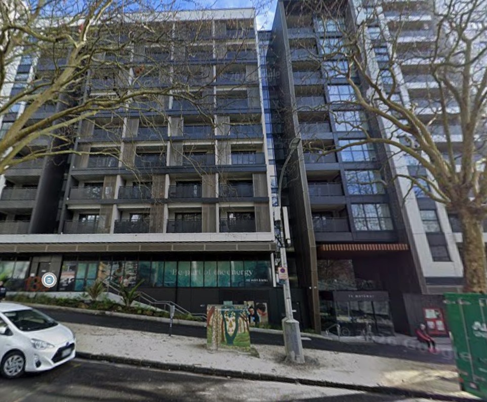 Two people have been injured after a stabbing incident at Kāinga Ora's supported living housing complex Te Matawai on Greys Ave in Auckland last night. Photo / Google Streetview