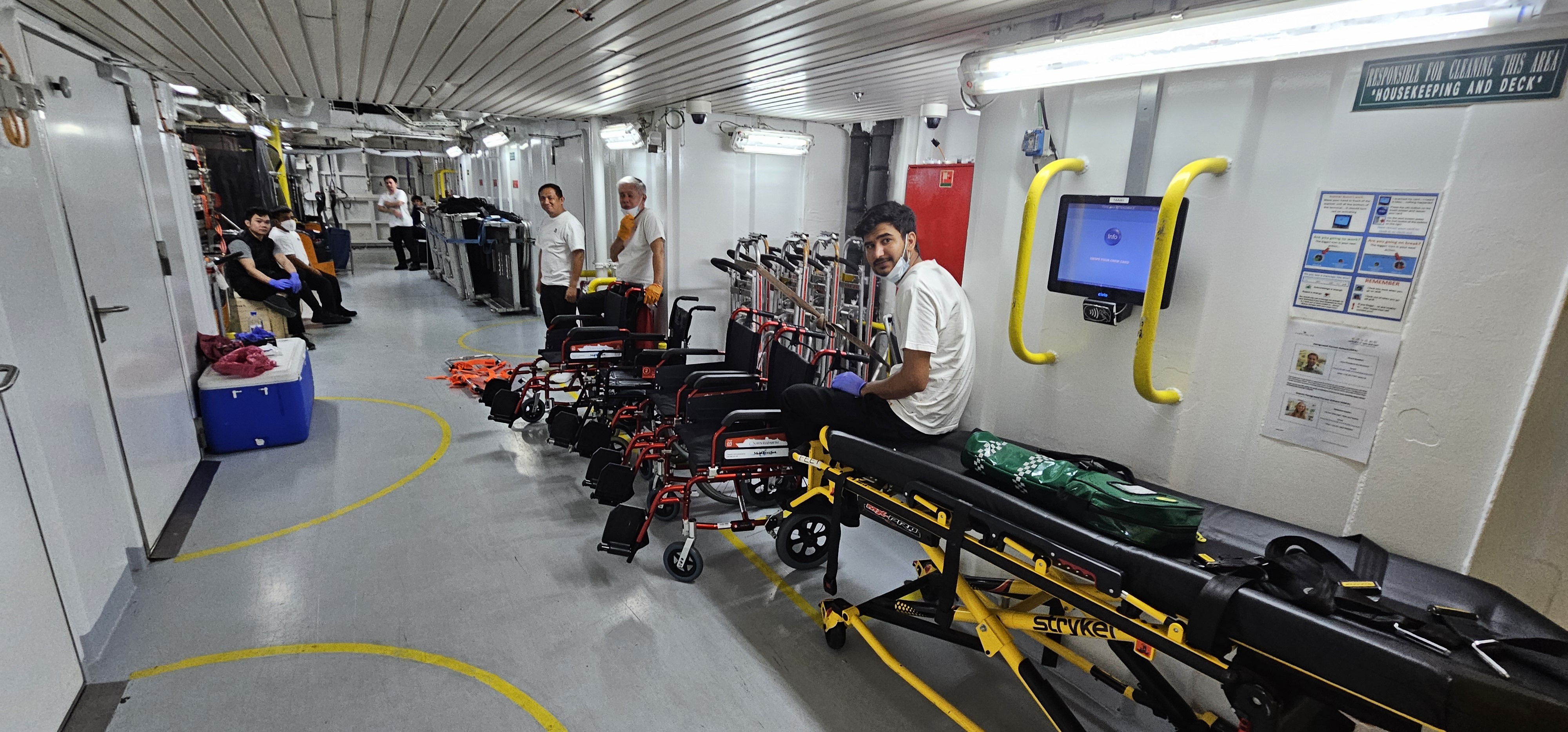 The crew of the Queen Elizabeth cruise liner were prepared for the worst. Photo / Cunard