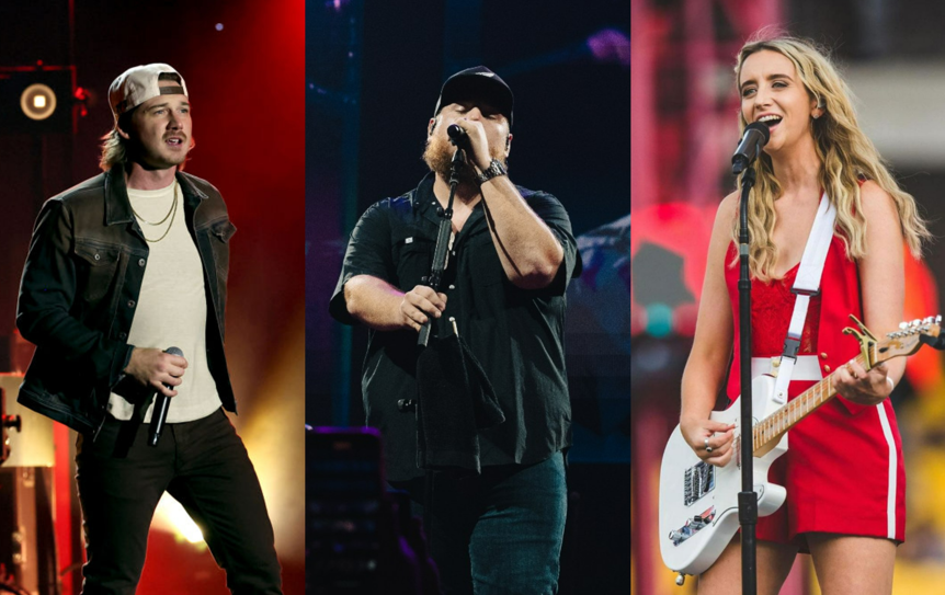 Country artists Morgan Wallen, Luke Combs and Kaylee Bell. Photos / Getty Images, Oli Spencer, @kayleebellmusic