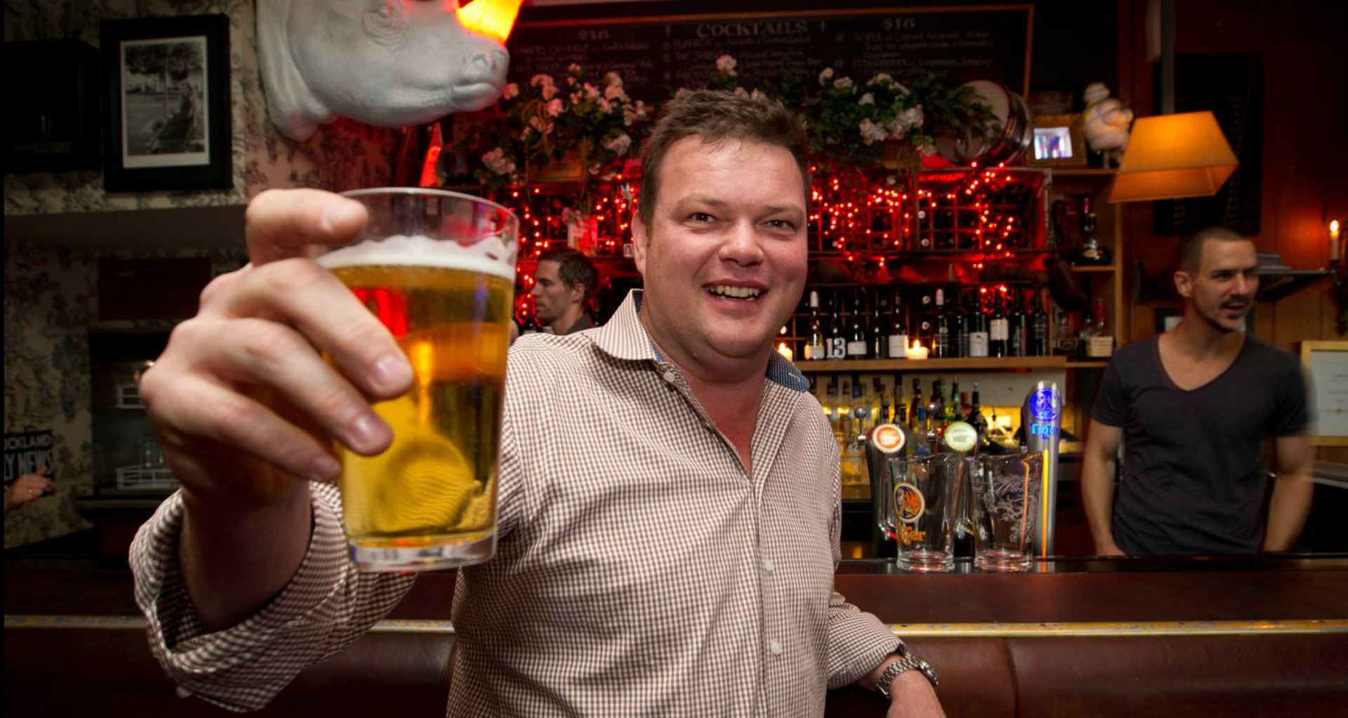 Luke Dallow photographed in happier times in the hospitality industry. Photo / NZME