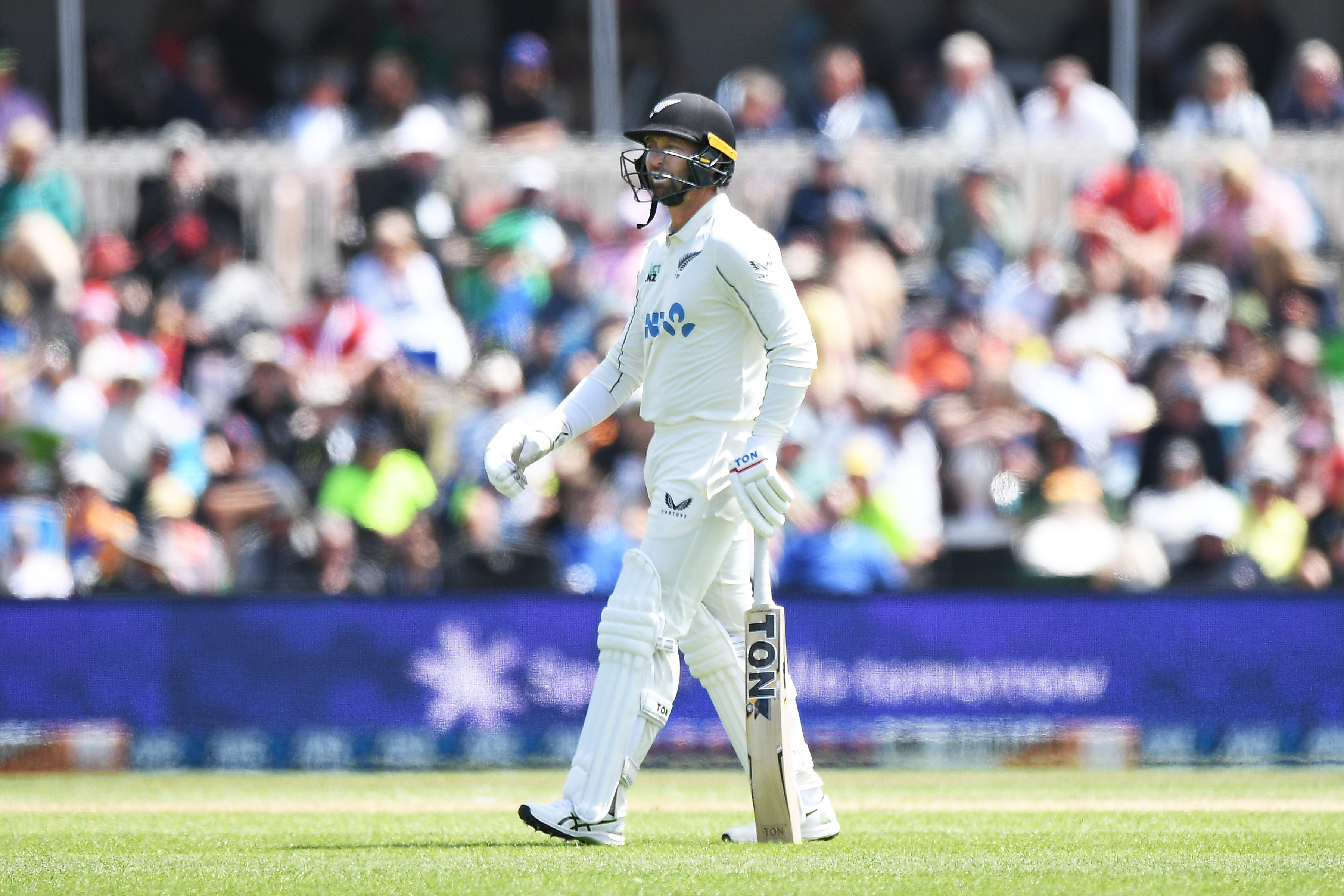 Devon Conway walks off after being dismissed by England. Photo / Photosport