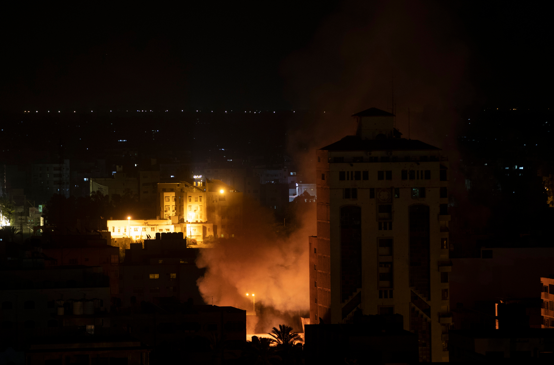 Smoke rises following Israeli missile strikes on Gaza City. Photo / AP