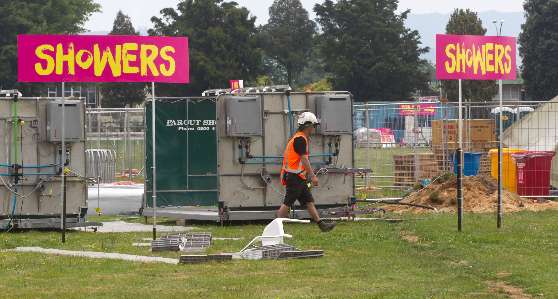Mudtopia being set up in  November 2017. Photo / Stephen Parker