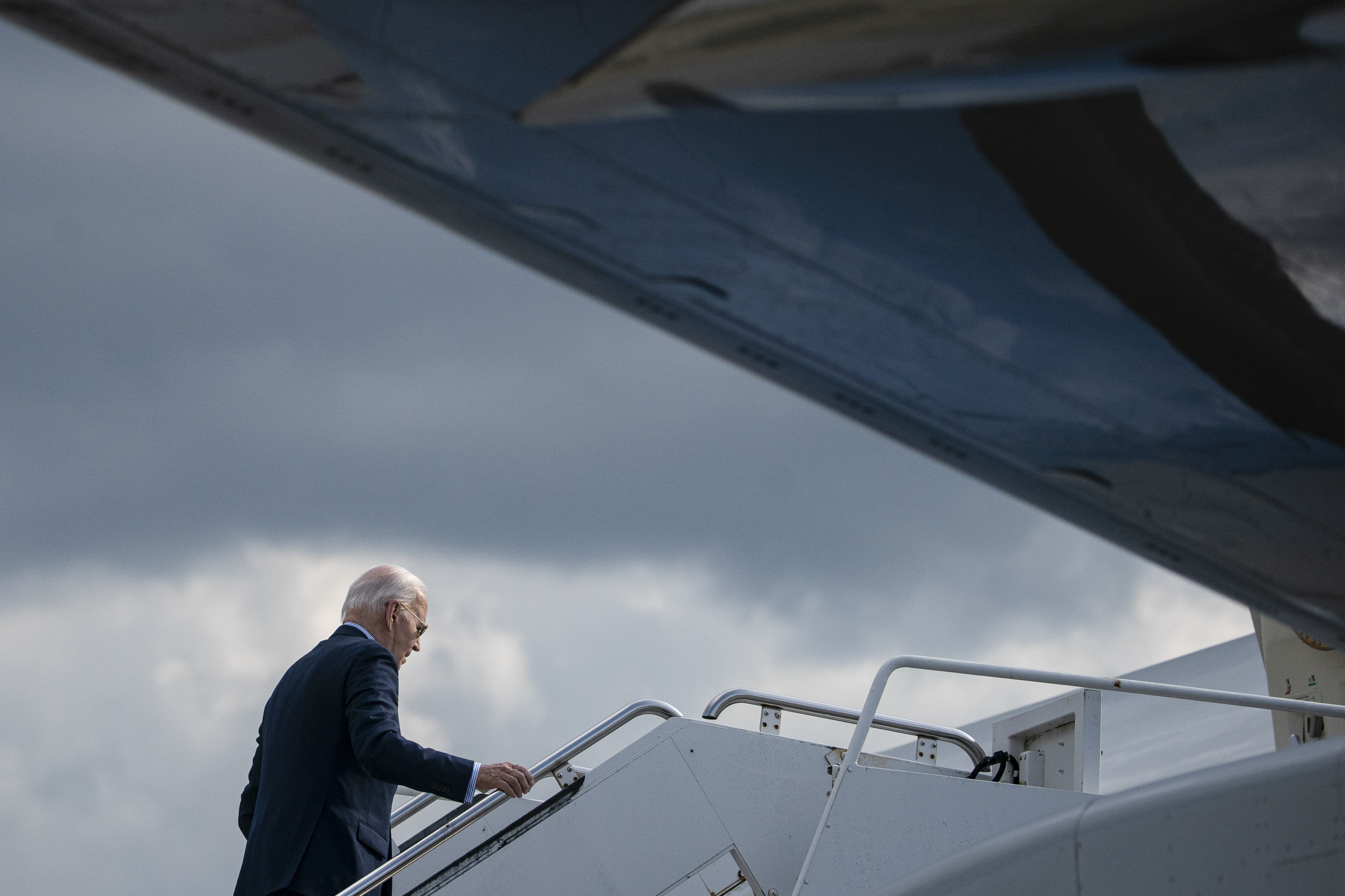 Biden boards Air Force One to travel to a campaign event in Connecticut on June 3, 2024. Photo / Al Drago, The New York Times