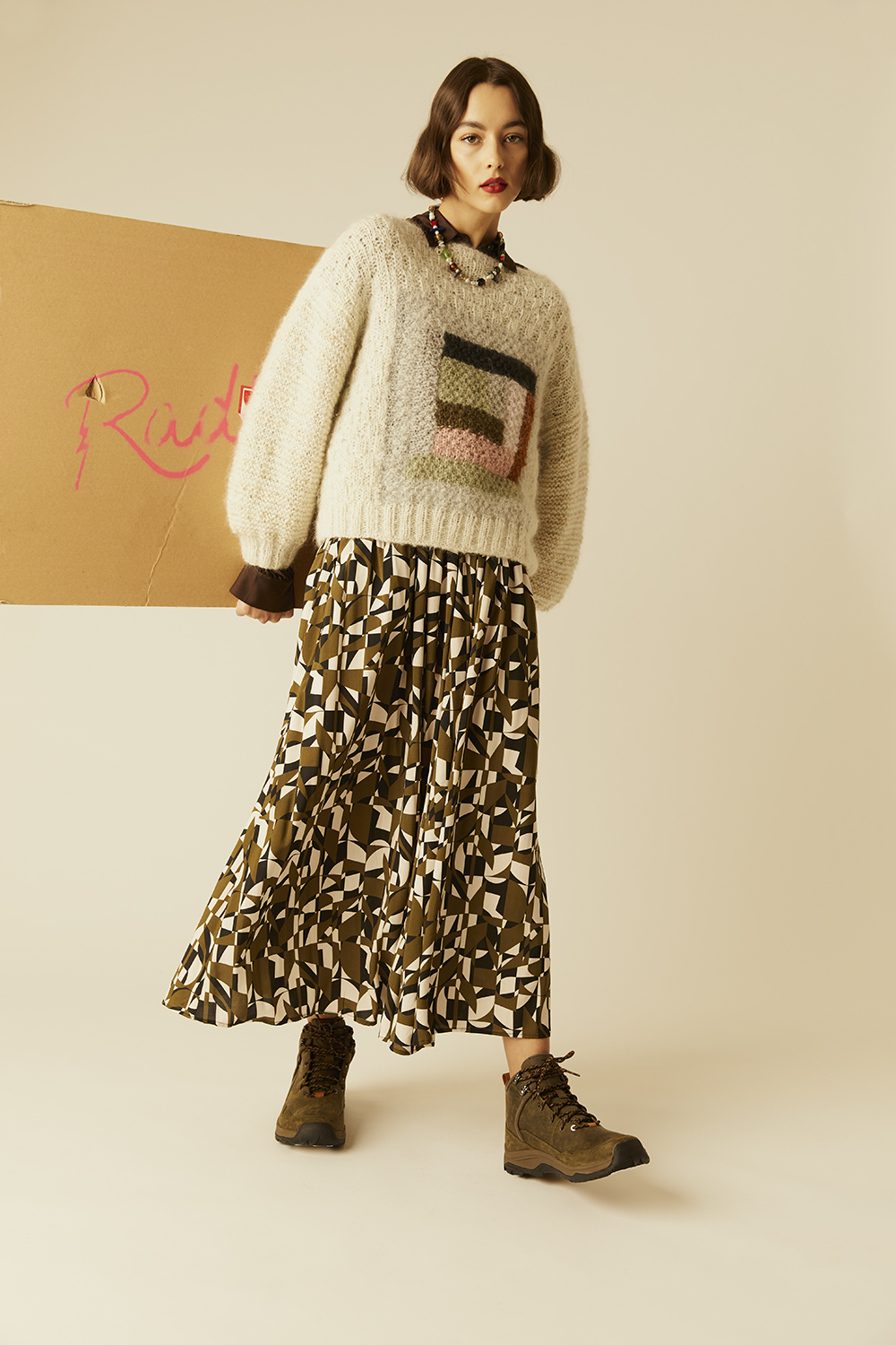 Sweaters are a timeless wardrobe staple, as shown by this look from the Viva archives. Photo / Mara Sommer, 2022