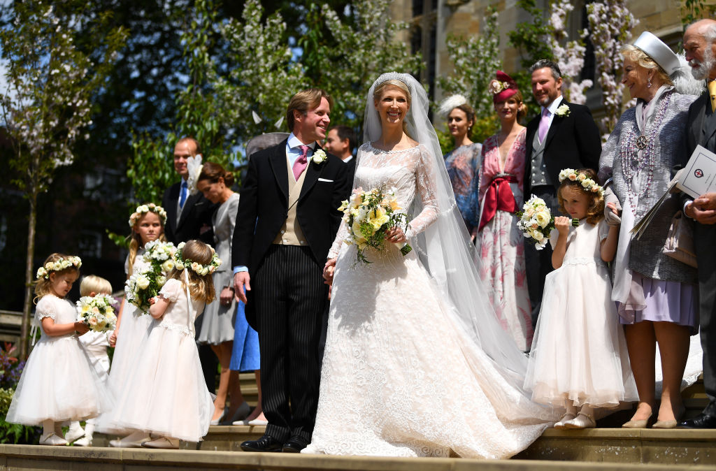 The bride's gown was designed by Luisa Beccaria. Photo / Getty Images