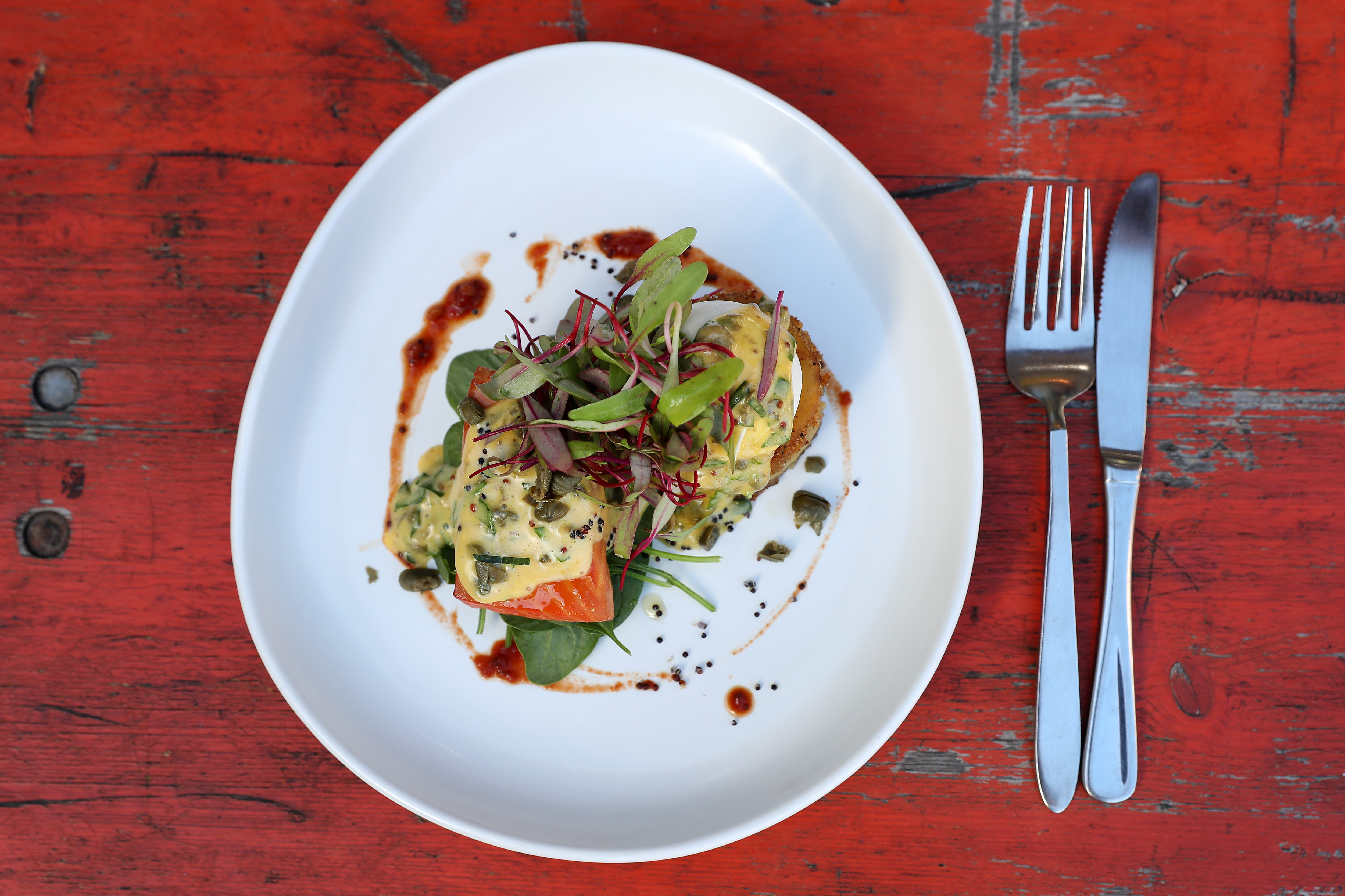 A breakfast from Vevo Eatery in Titirangi. Photo / Fiona Goodall