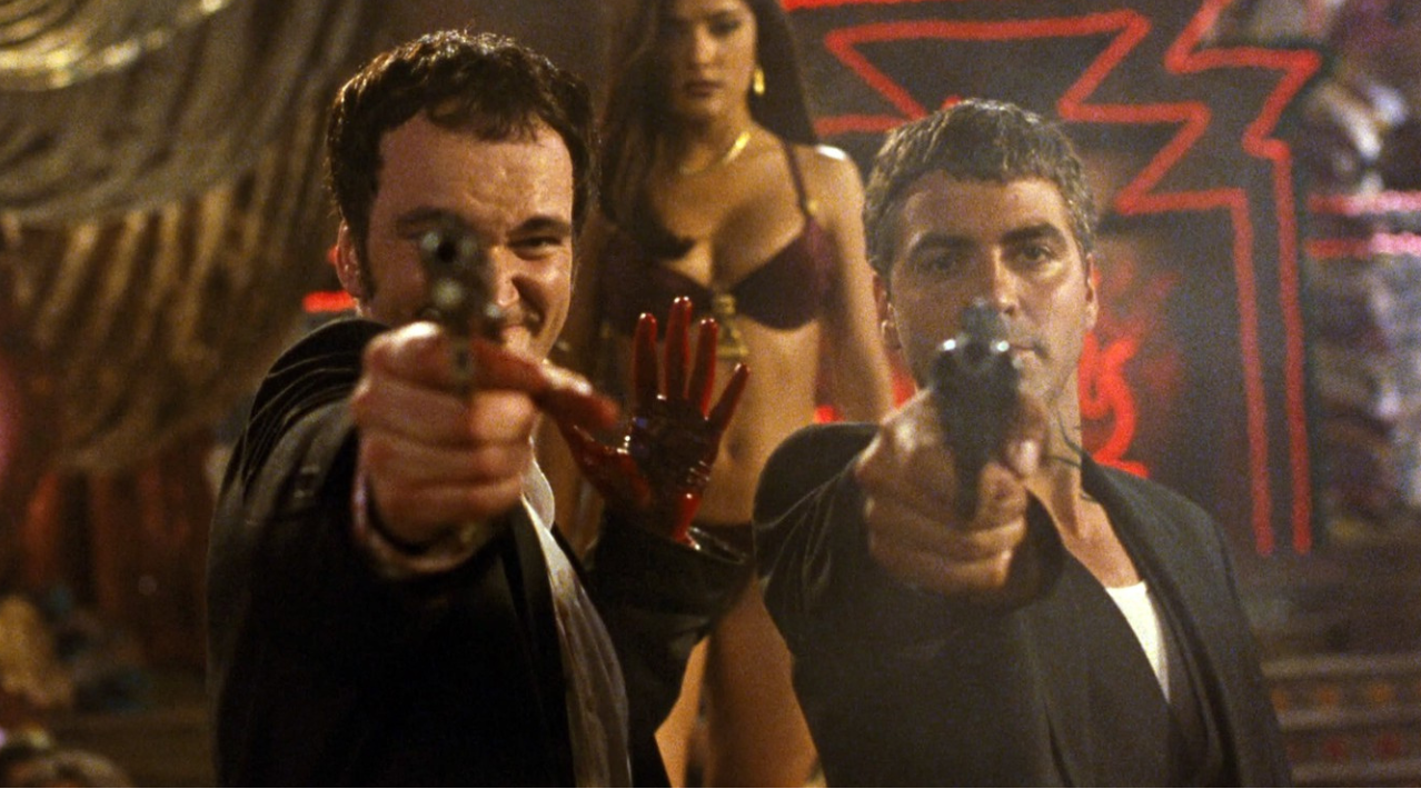 George Clooney and Quentin Tarantino worked together on cult film From Dusk til Dawn. Photo / Screenshot