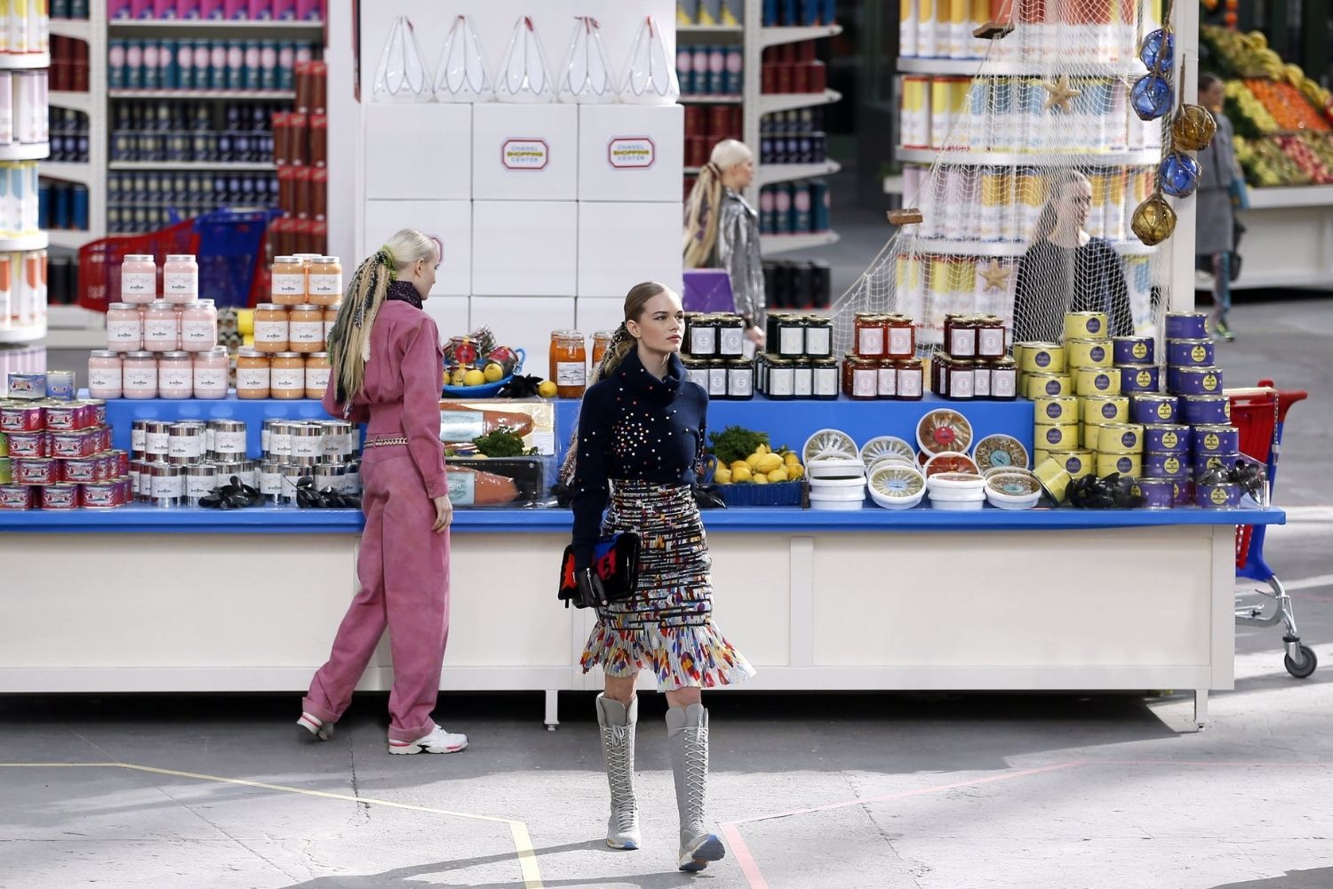 Who could forget Chanel's veritable supermarket set for their show at Paris Fashion Week? Photo / Getty Images